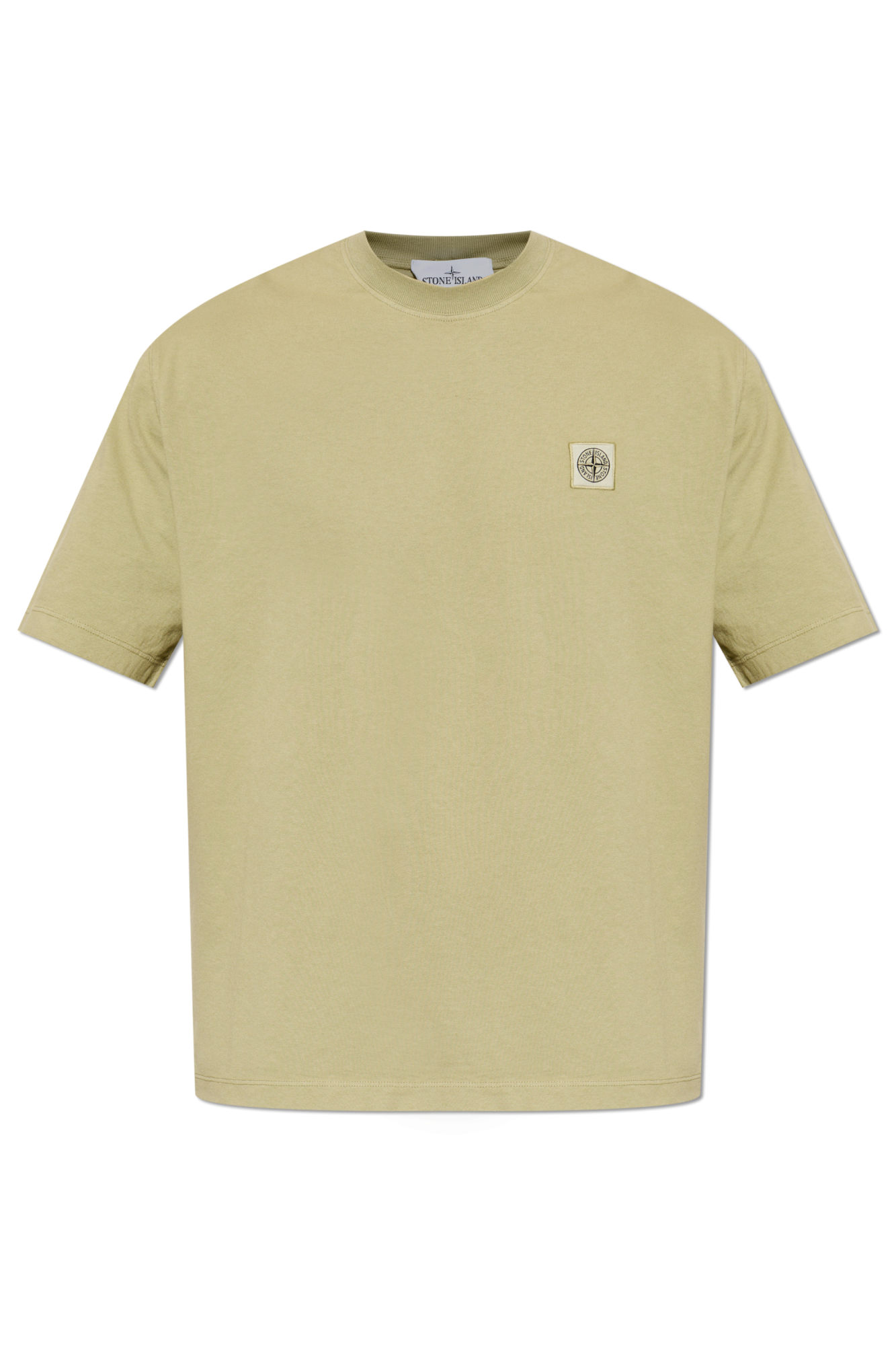 Stone Island T-shirt Z Logo, Mężczyźni, Zielony