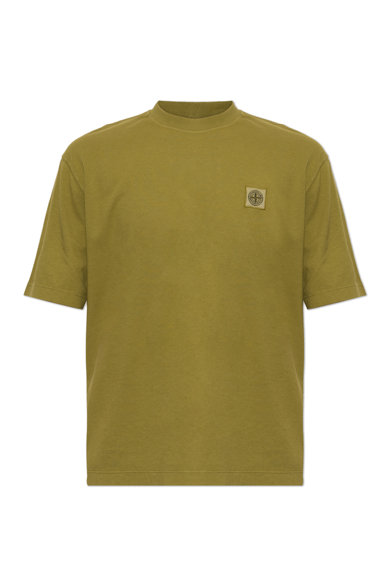 Stone Island T-shirt Z Naszywką Z Logo, Mężczyźni, Zielony