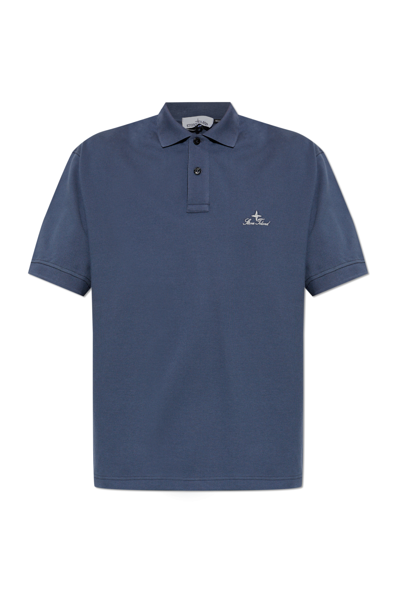 Stone Island Polo Z Logo, Mężczyźni, Granatowy