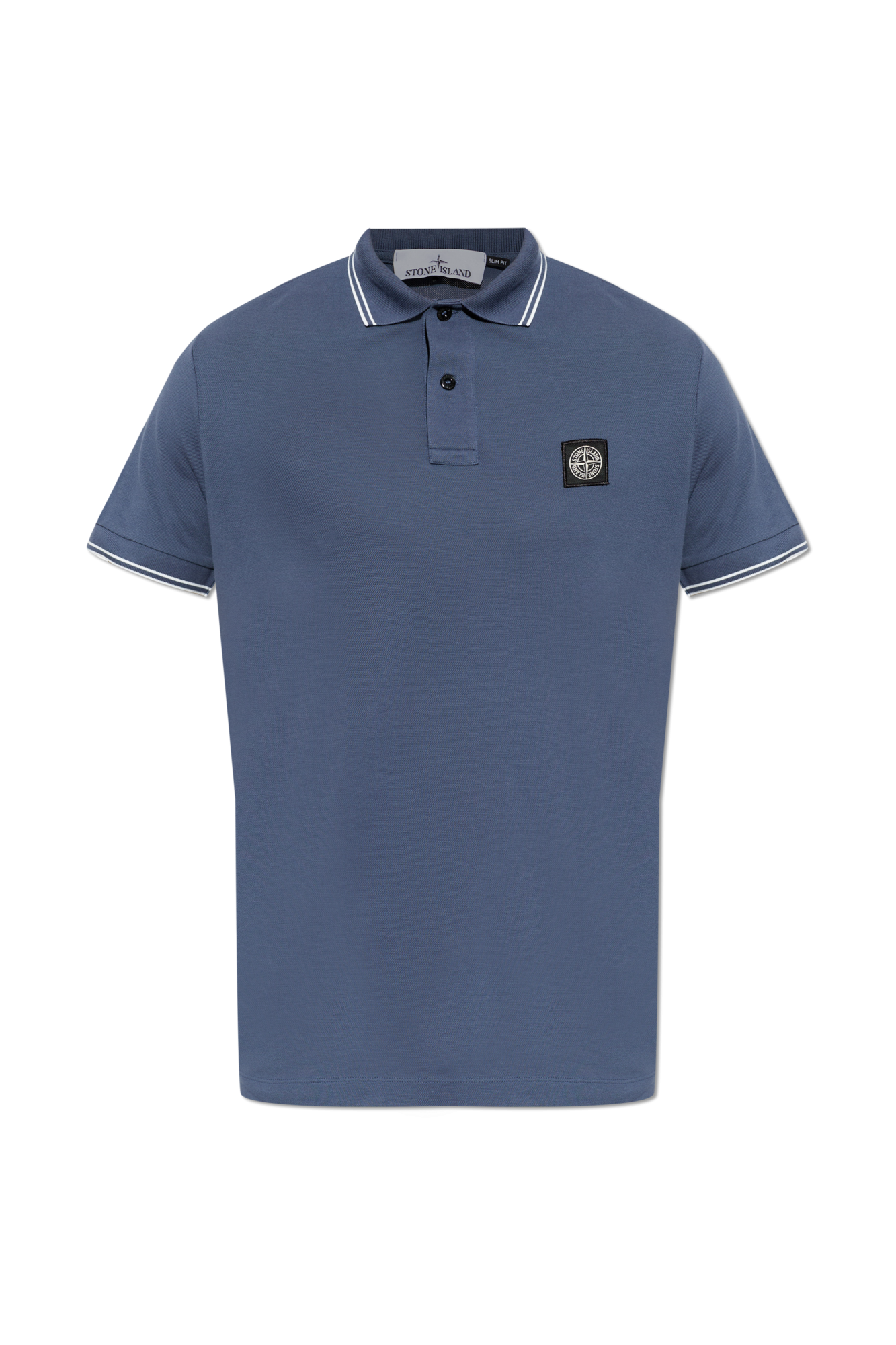 Stone Island Polo Z Naszywką Z Logo, Mężczyźni, Niebieski