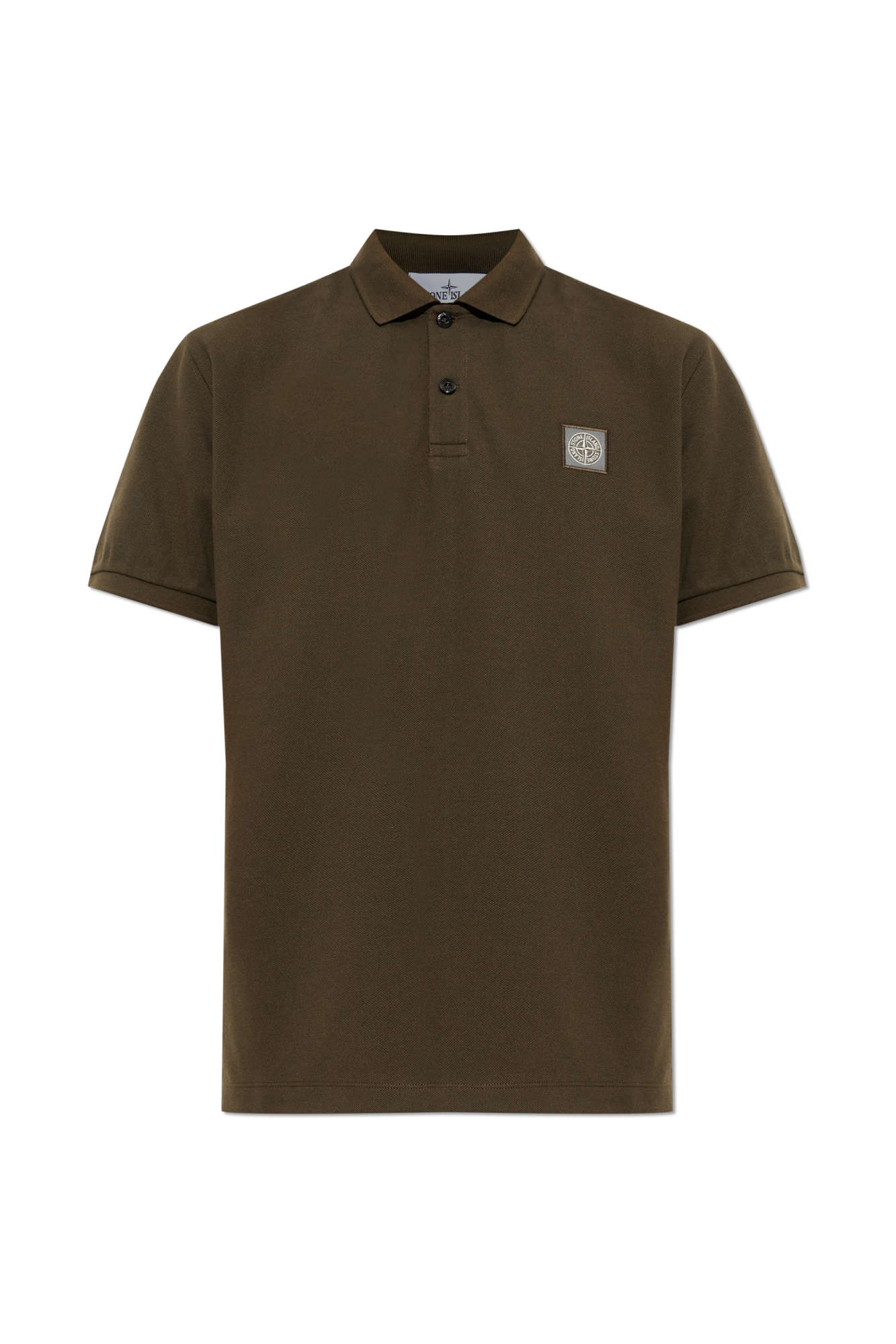 Stone Island Polo Z Logo, Mężczyźni, Zielony