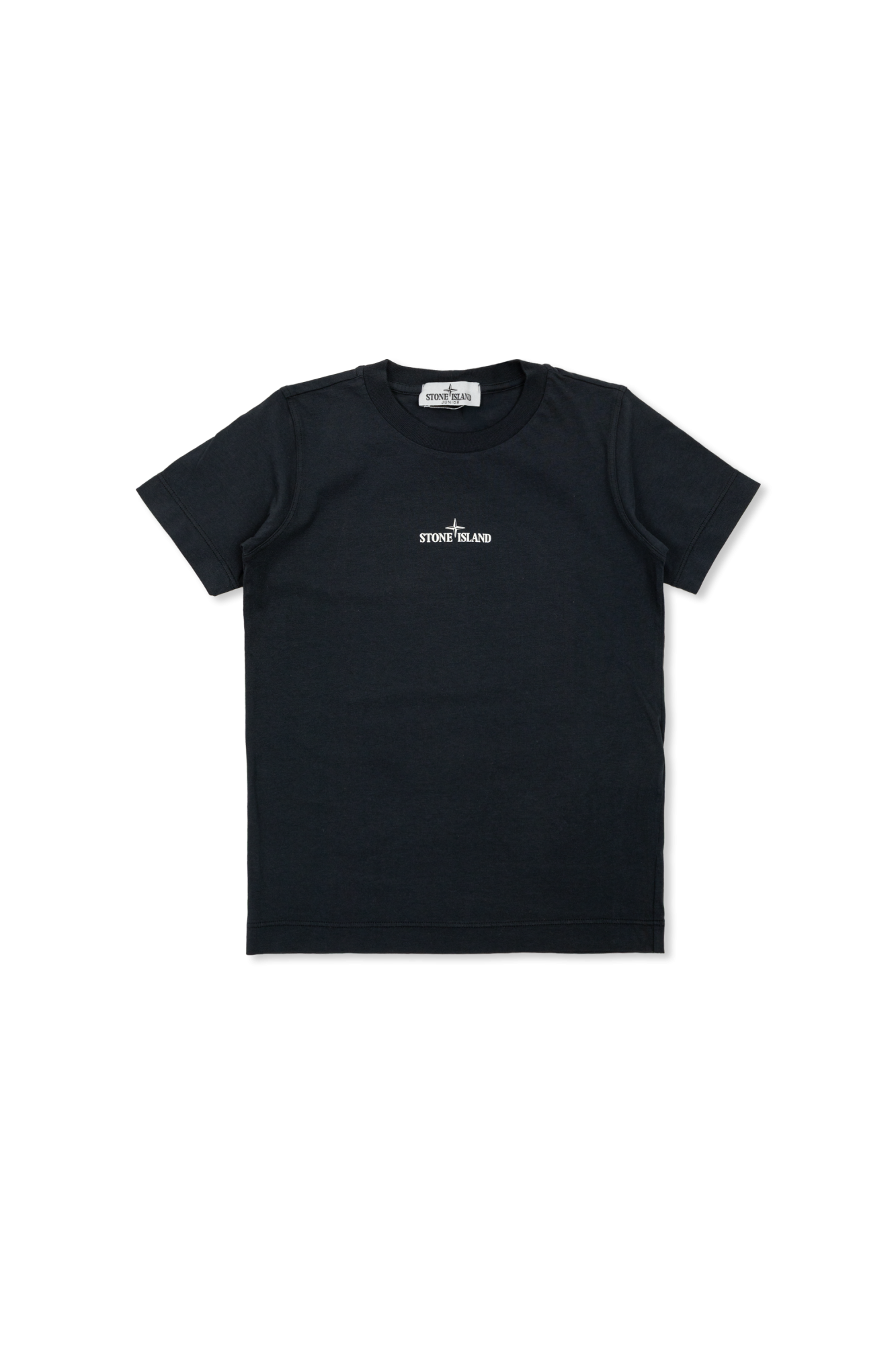 Stone Island Junior T-shirt Z Nadrukowanym Logo, Unisex, Granatowy