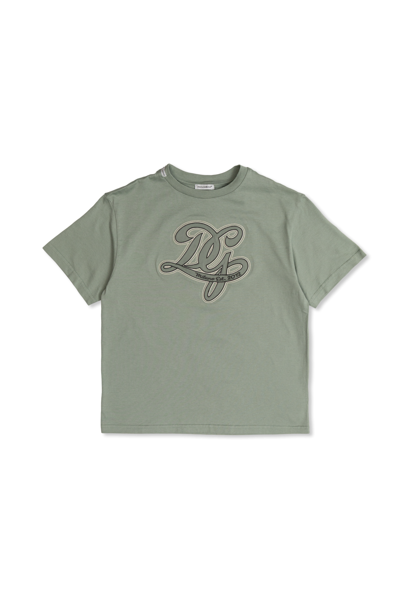 Dolce & Gabbana Kids T-shirt Z Naszywką, Unisex, Zielony
