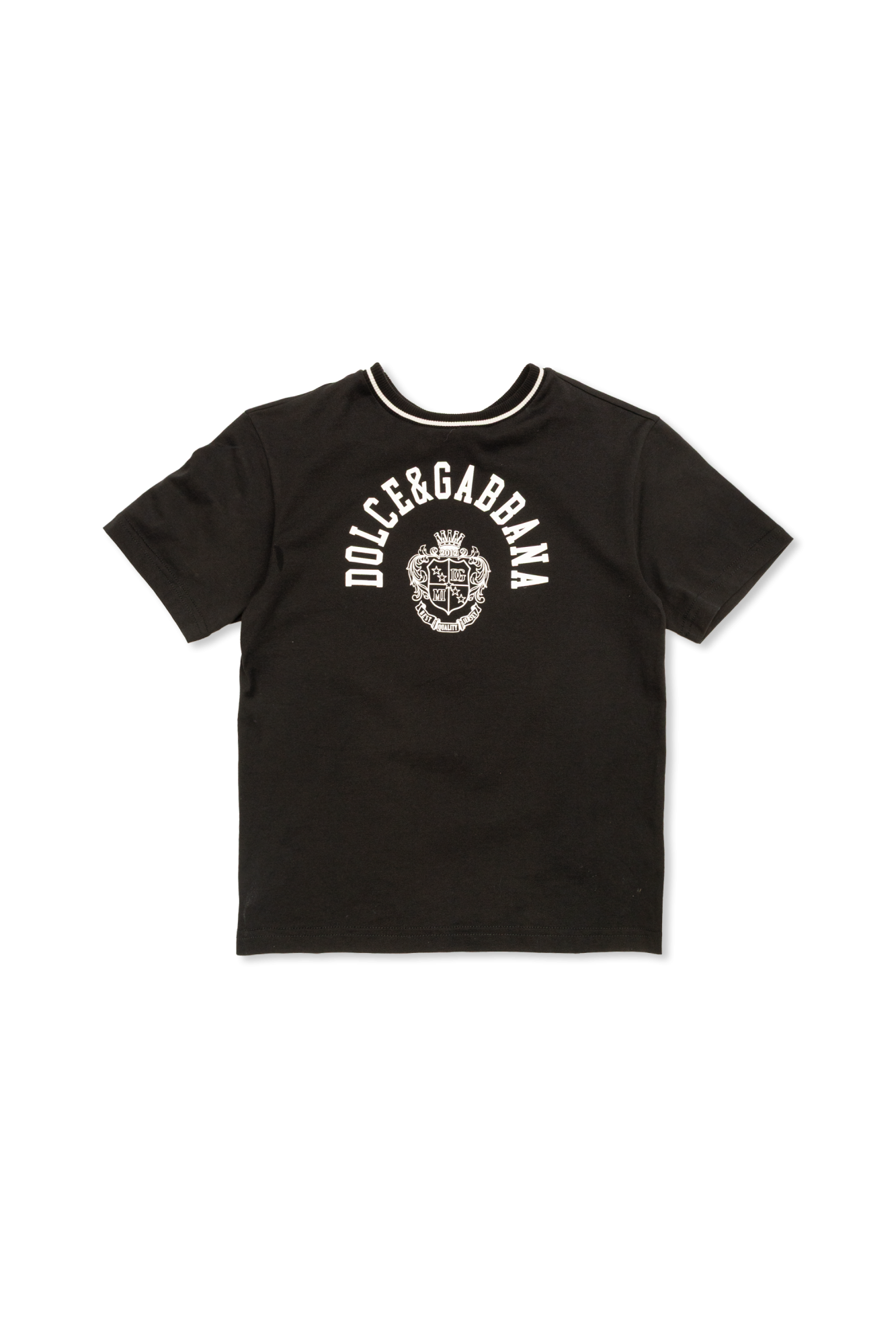 Dolce & Gabbana Kids T-shirt Z Wypukłym Logo, Unisex, Czarny