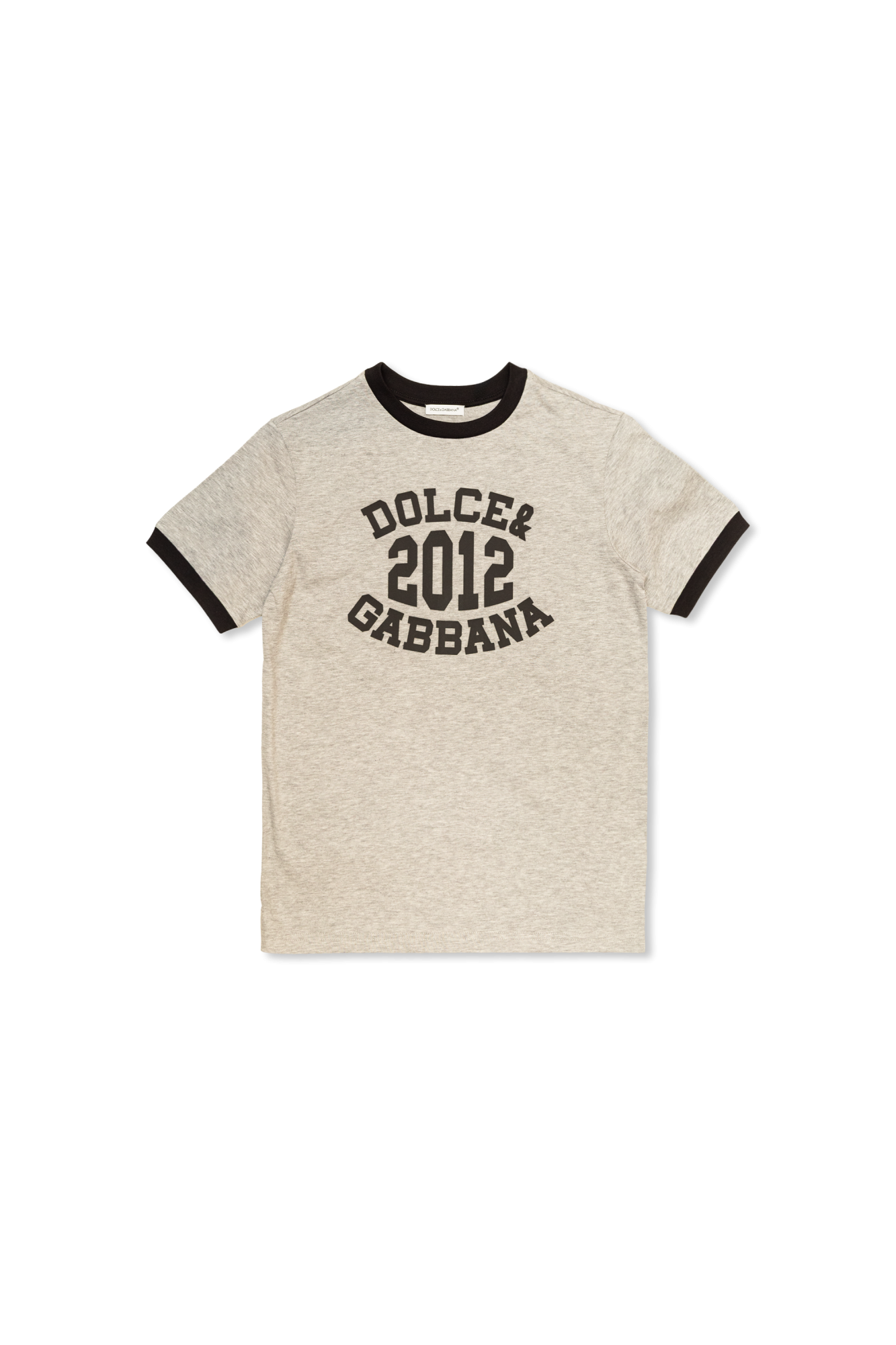 Dolce & Gabbana Kids T-shirt Z Logo, Unisex, Beżowy