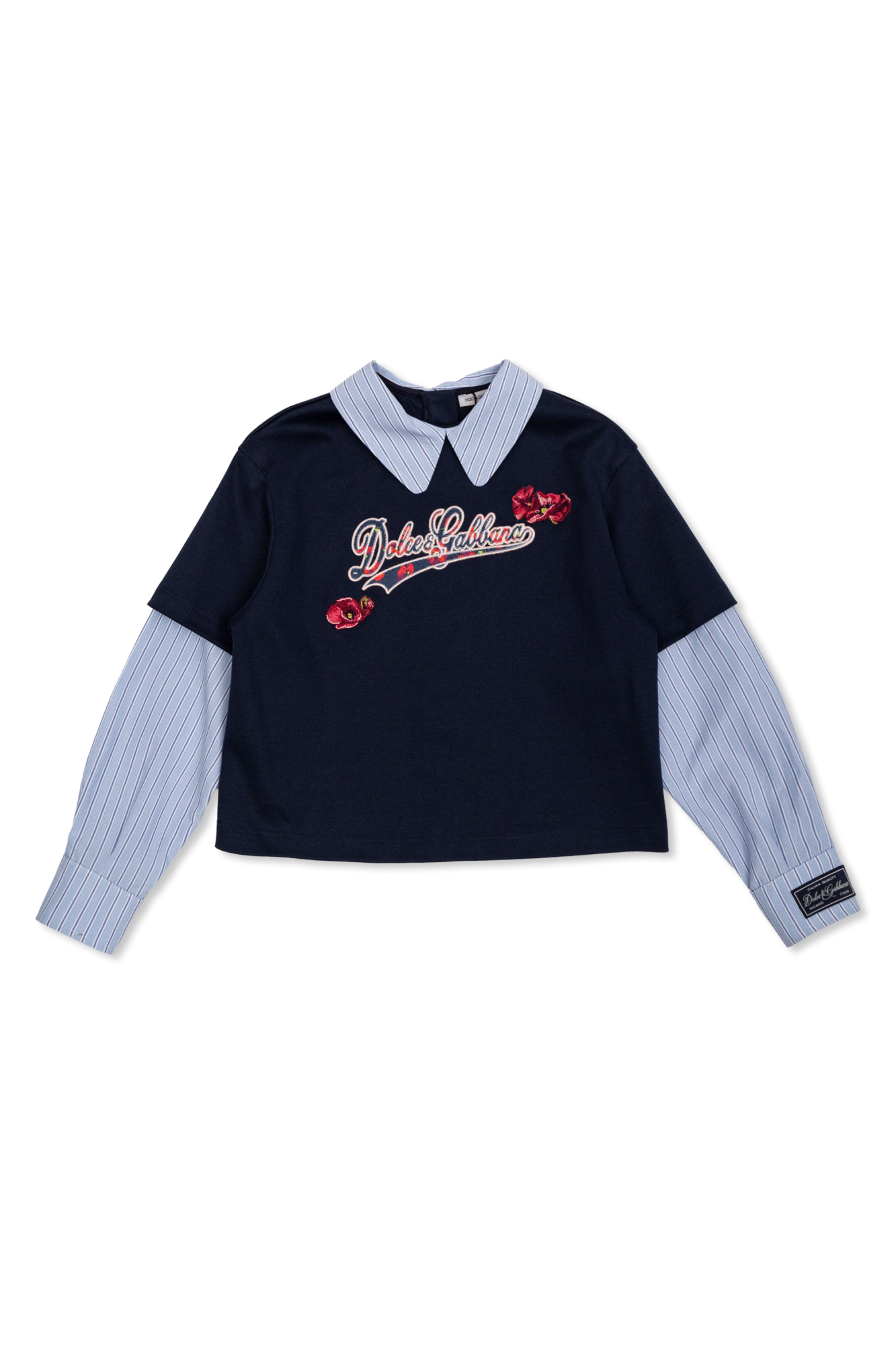 Dolce & Gabbana Kids T-shirt Z Długimi Rękawami, Unisex, Granatowy