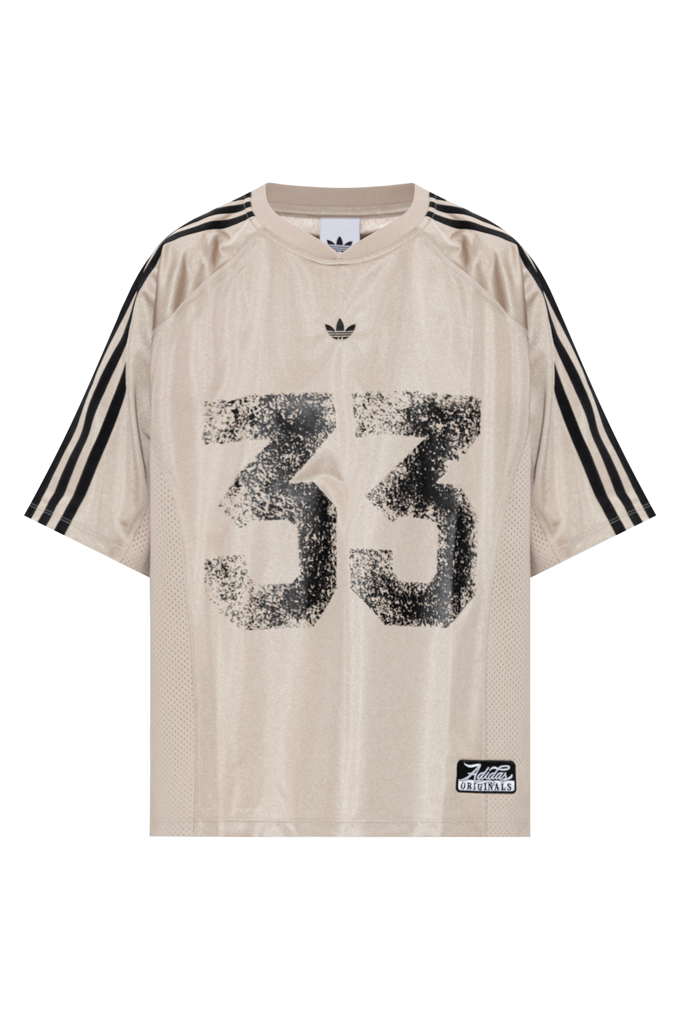 ADIDAS Originals T-shirt Z Nadrukiem, Kobiety, Beżowy