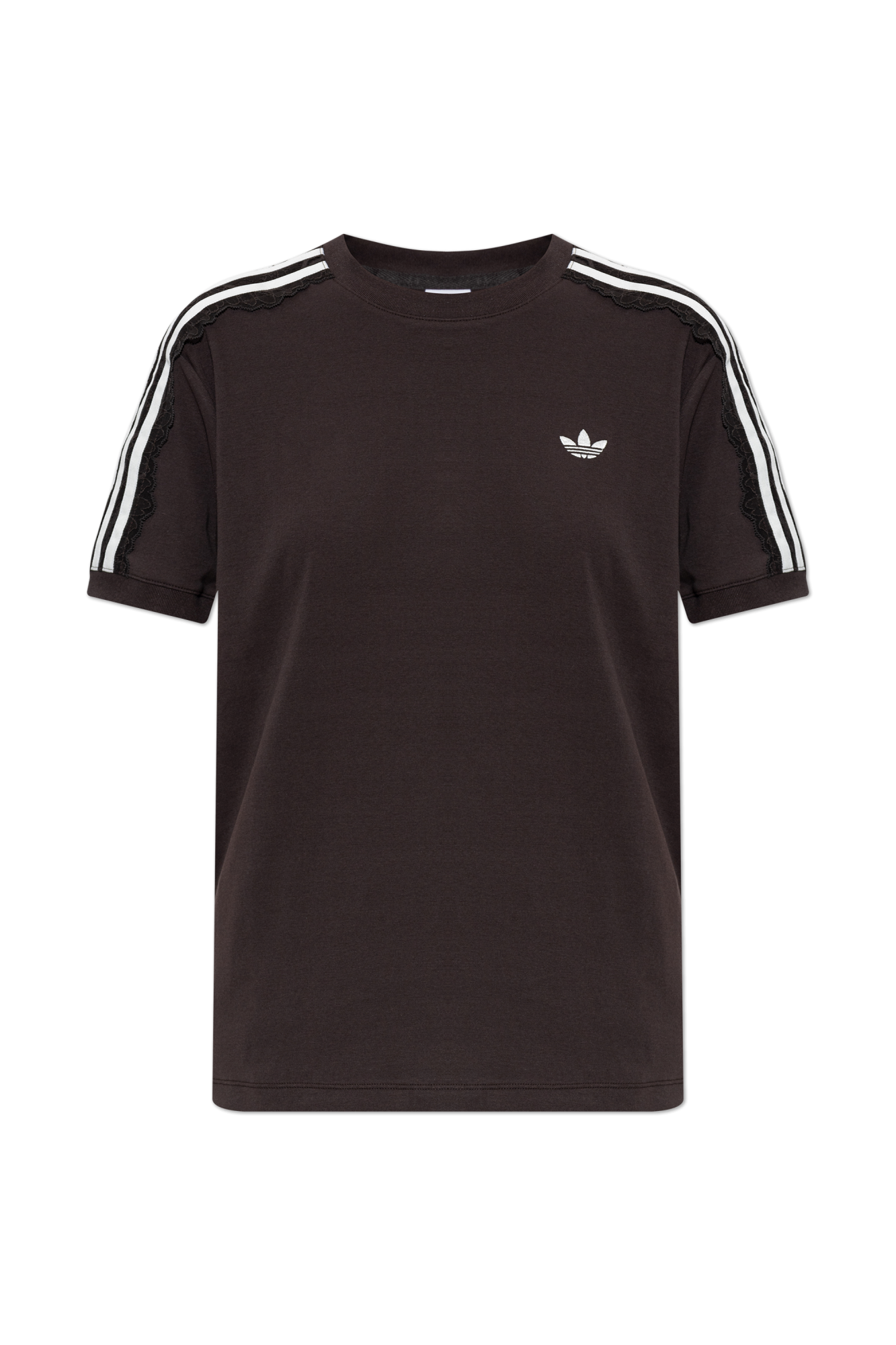 ADIDAS Originals T-shirt Z Wyszytym Logo, Kobiety, Brązowy