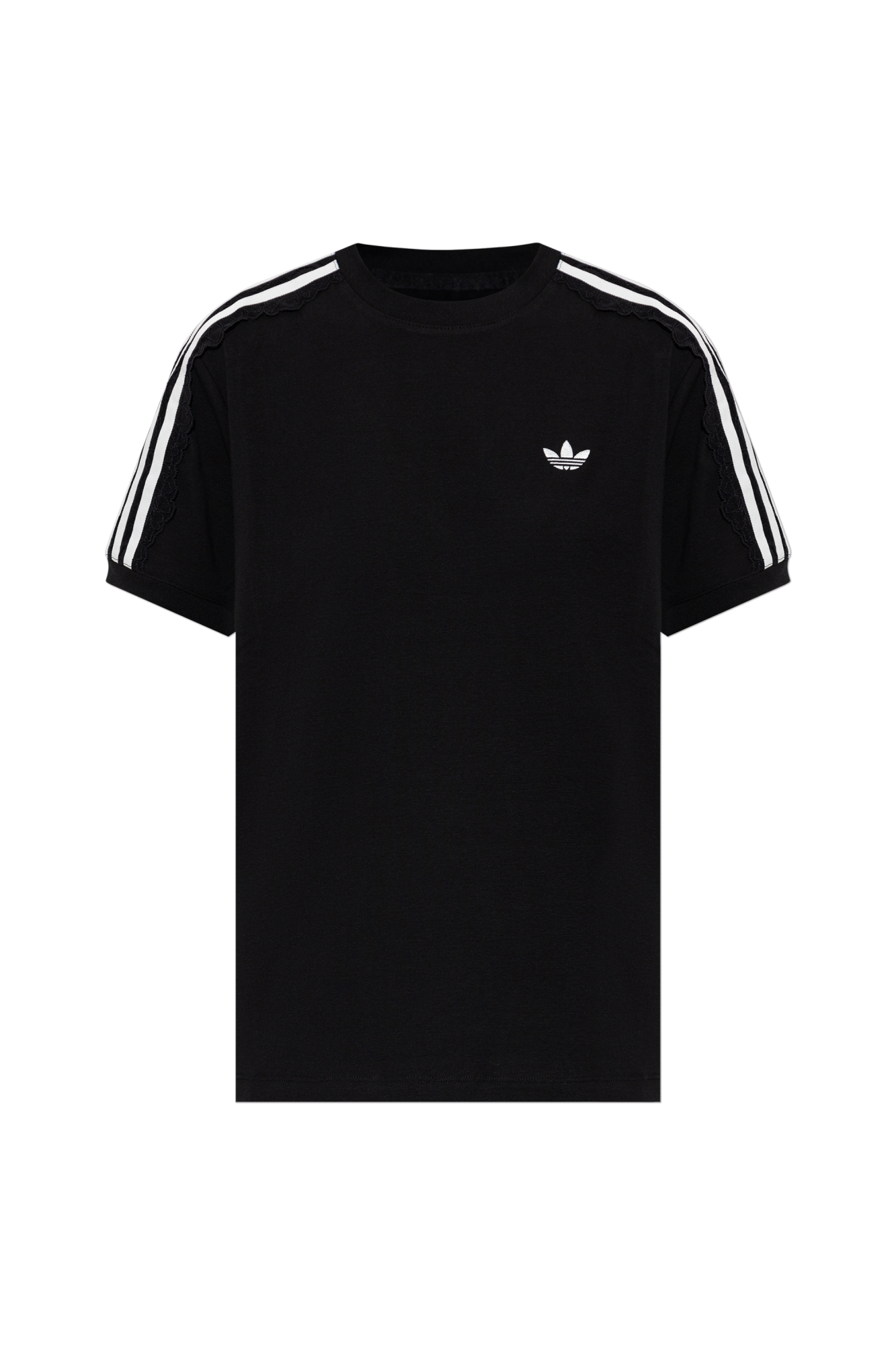 ADIDAS Originals T-shirt Z Wyszytym Logo, Kobiety, Czarny