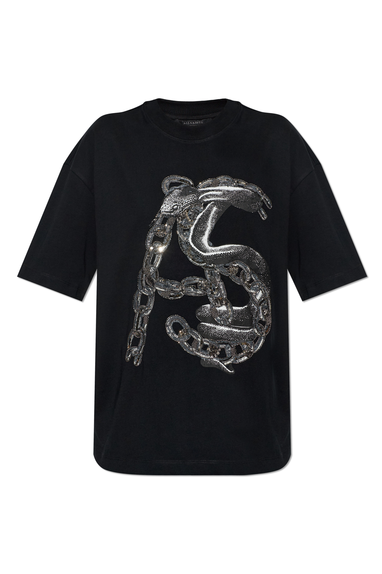 AllSaints T-shirt ‘Linx Etta’, Kobiety, Czarny