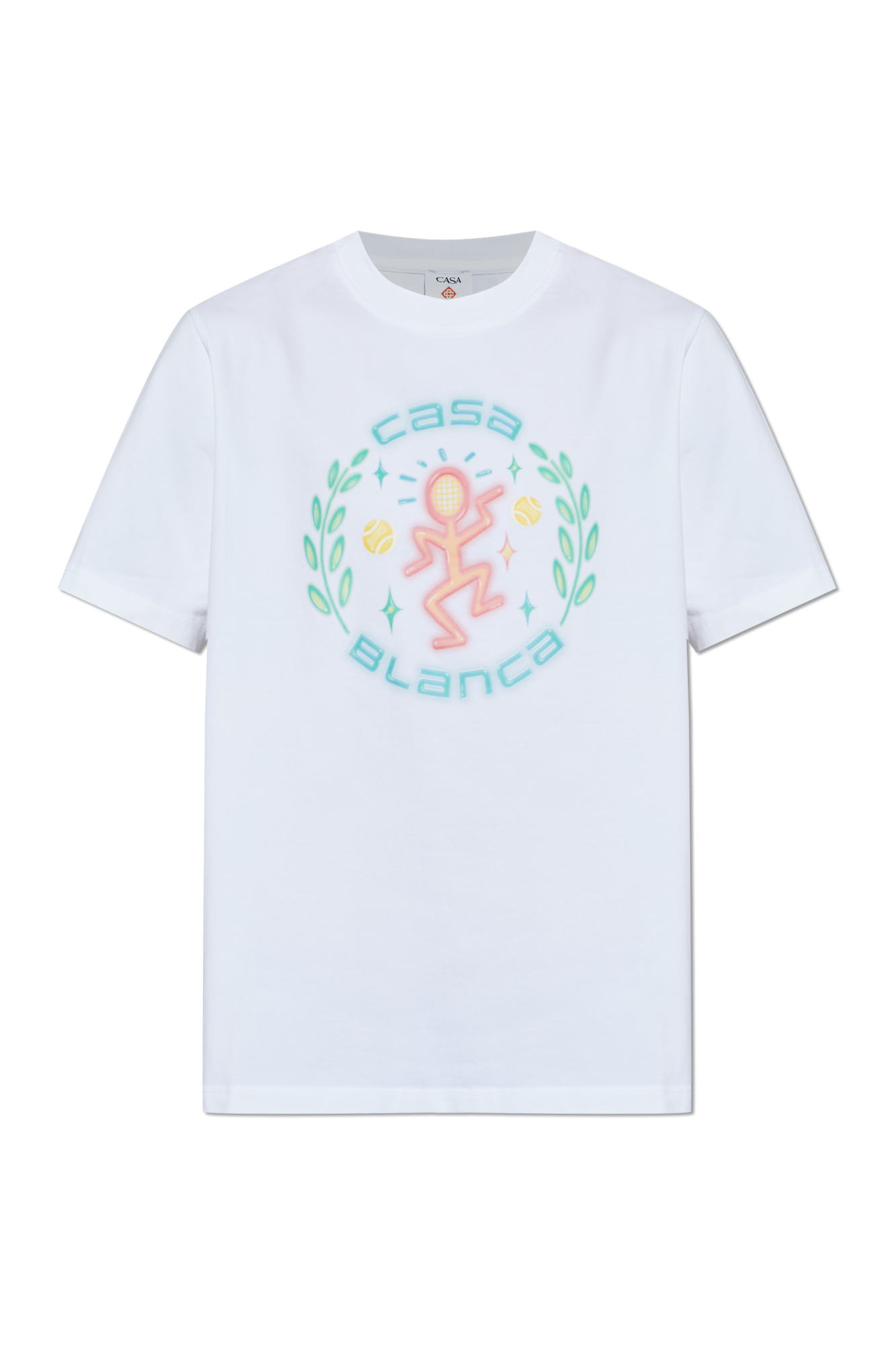 Casablanca T-shirt Z Logo, Mężczyźni, Biały