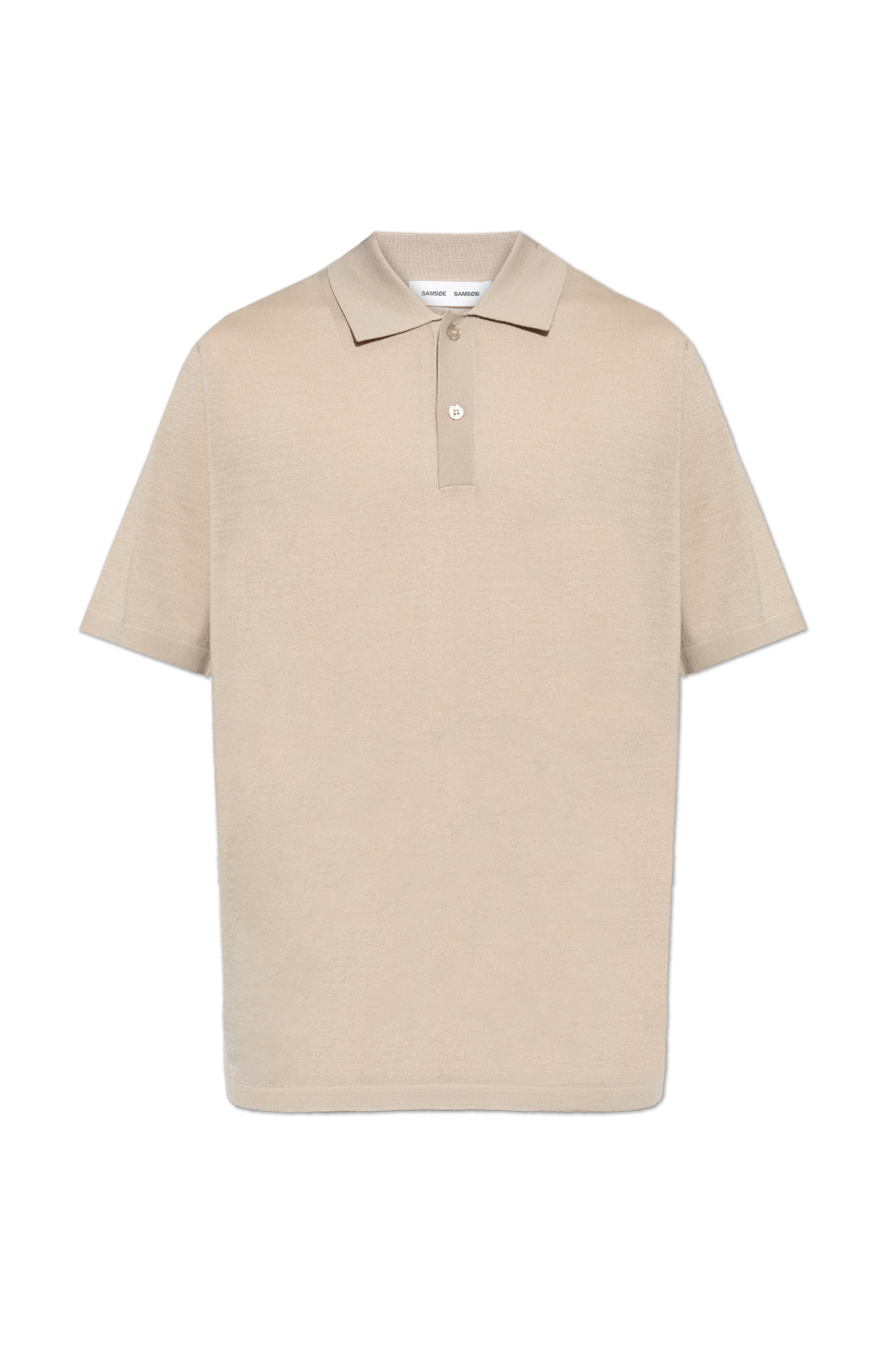 Samsøe Samsøe Polo ‘Sarowan’, Mężczyźni, Beżowy