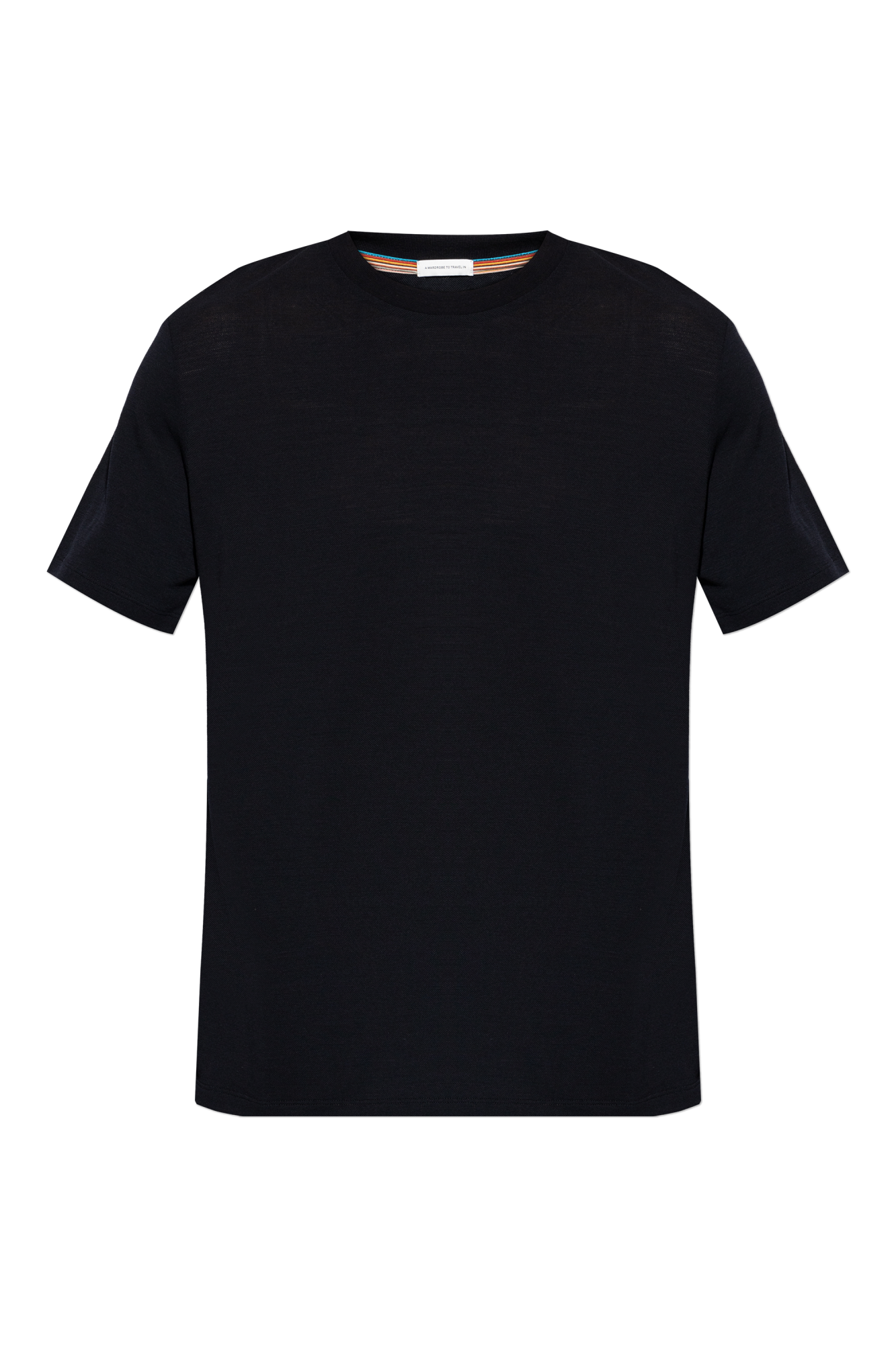 Paul Smith Wełniany T-shirt, Mężczyźni, Czarny