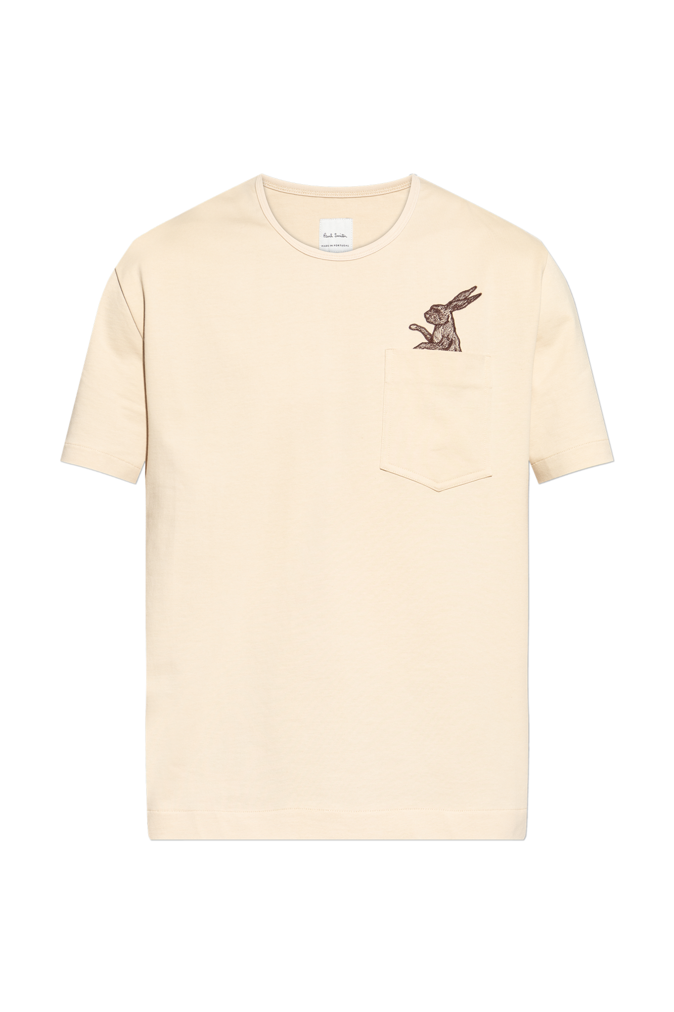 Paul Smith T-shirt Z Kieszenią, Mężczyźni, Kremowy