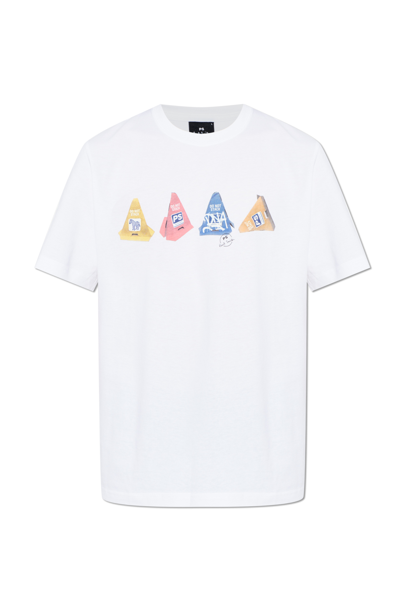 PS Paul Smith T-shirt Z Nadrukiem, Mężczyźni, Biały