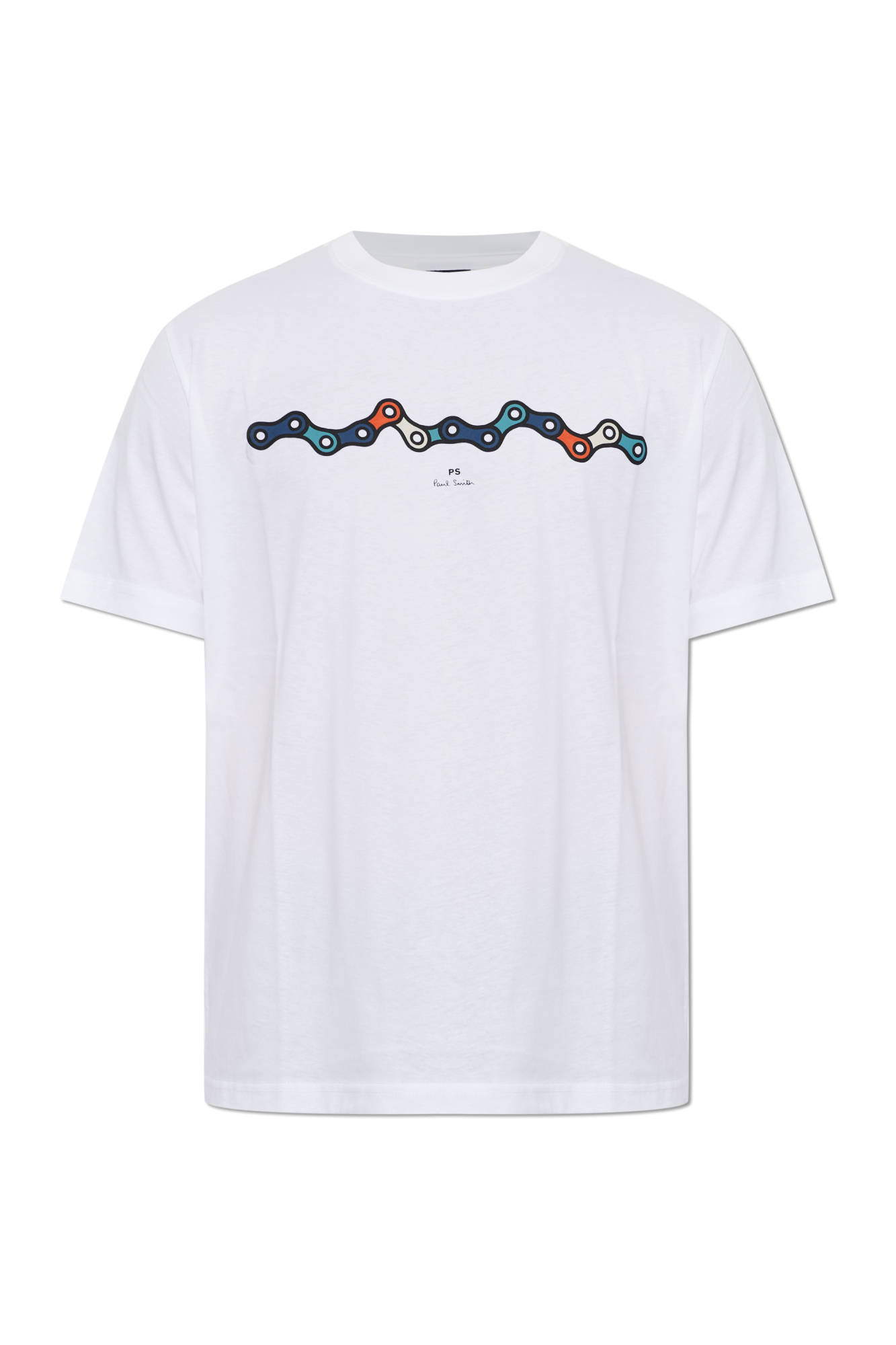 PS Paul Smith T-shirt Z Nadrukiem, Mężczyźni, Biały