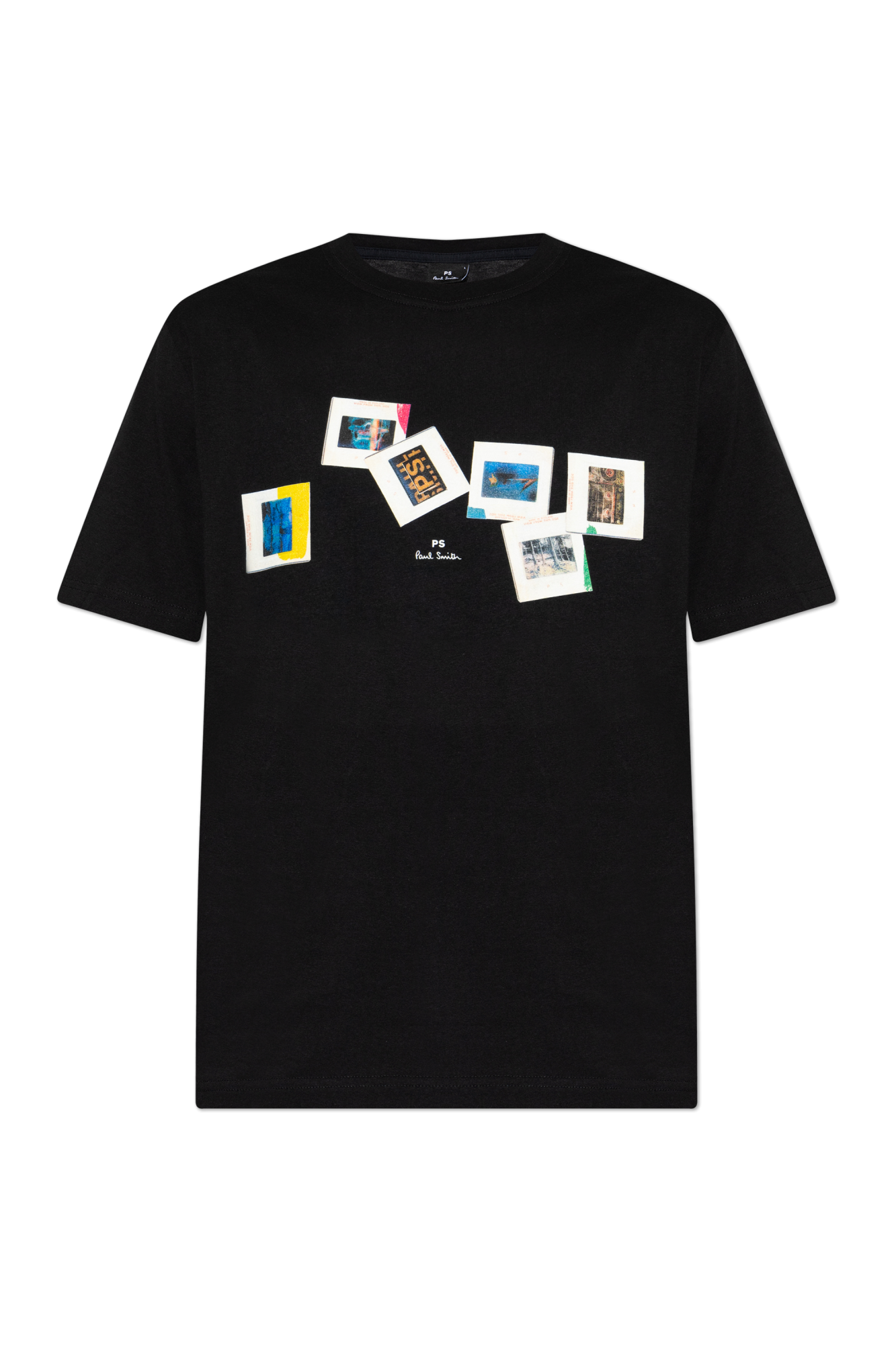 PS Paul Smith T-shirt Z Nadrukiem, Mężczyźni, Czarny