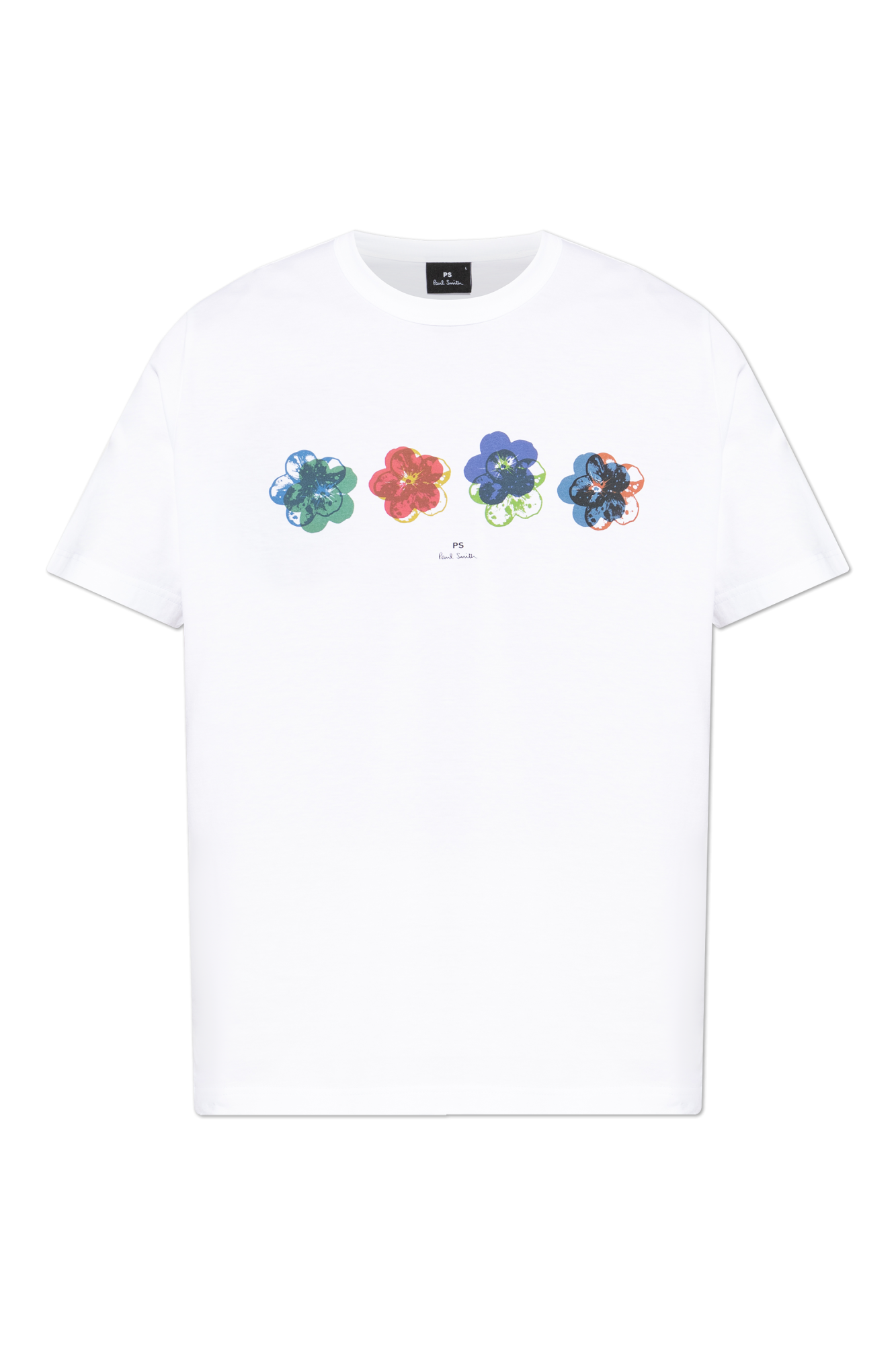 PS Paul Smith T-shirt Z Nadrukiem, Mężczyźni, Biały