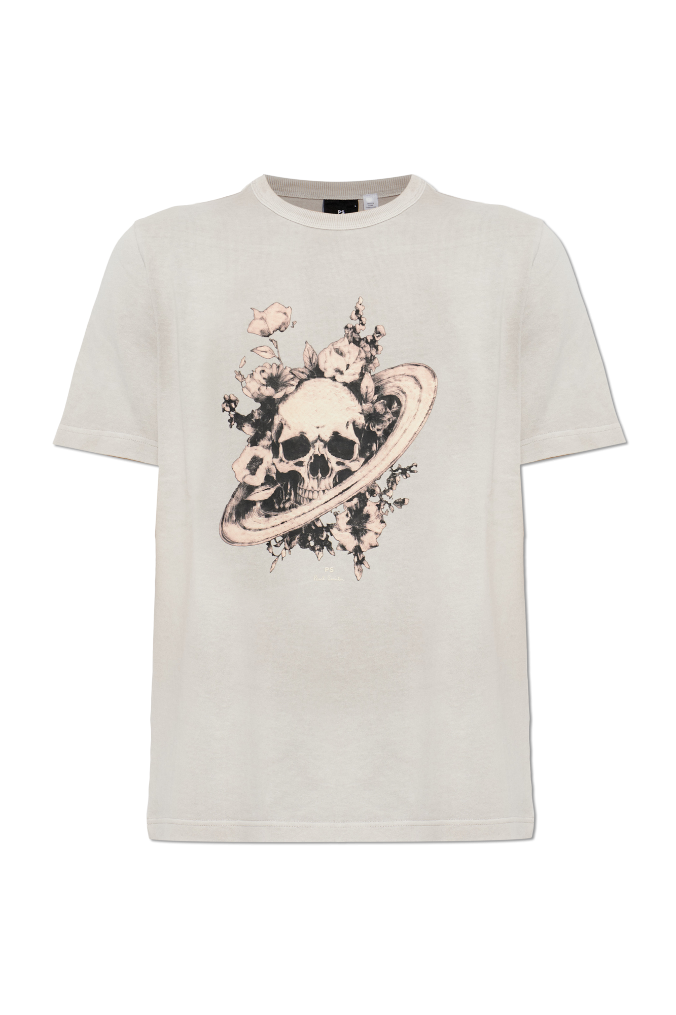 PS Paul Smith T-shirt Z Nadrukiem, Mężczyźni, Szary