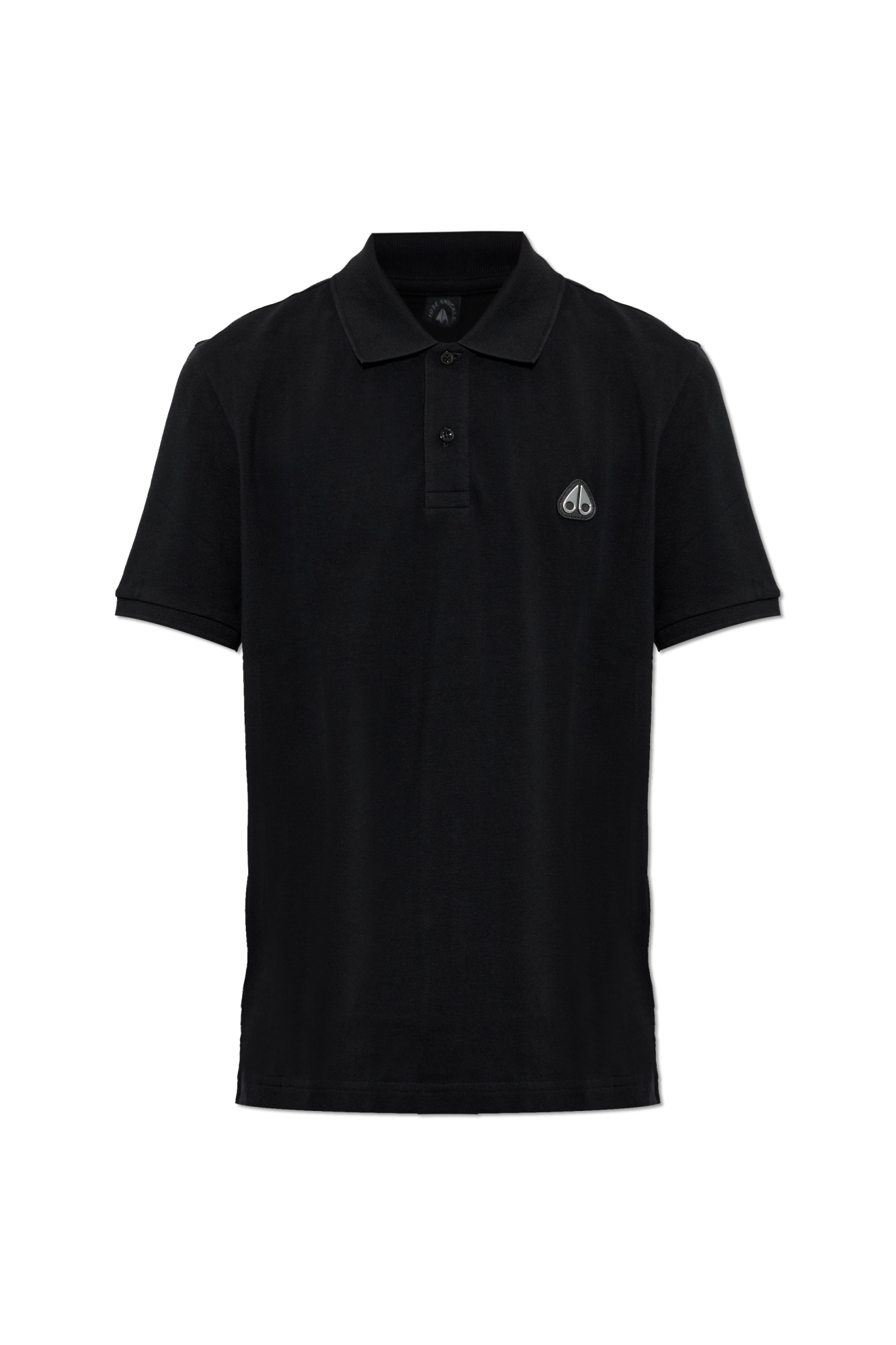 Moose Knuckles Polo Z Aplikacją Logo, Mężczyźni, Czarny