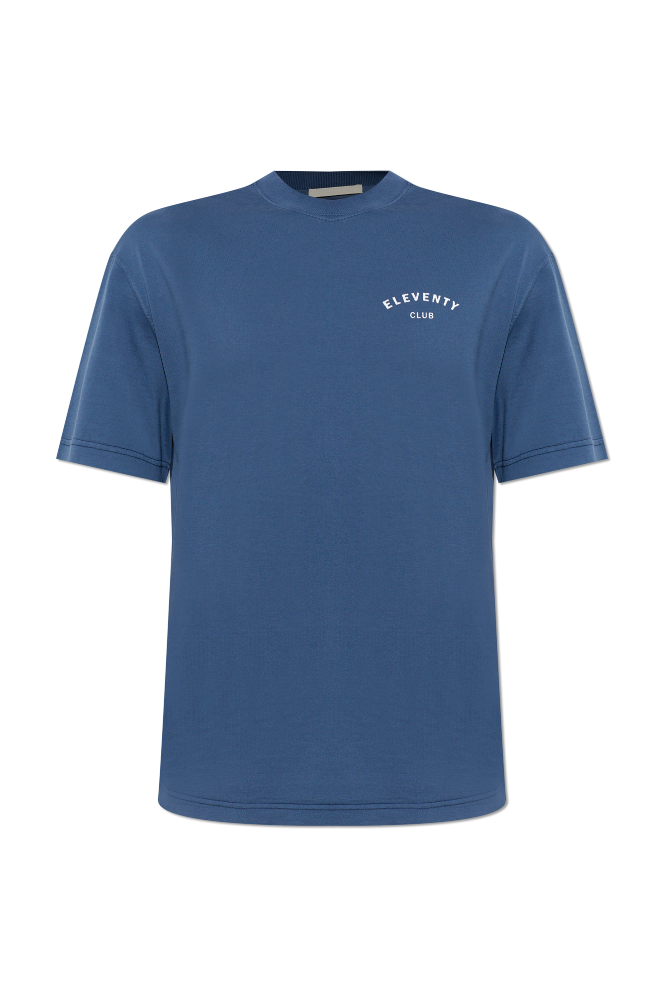 Eleventy T-shirt Z Nadrukowanym Logo, Mężczyźni, Niebieski