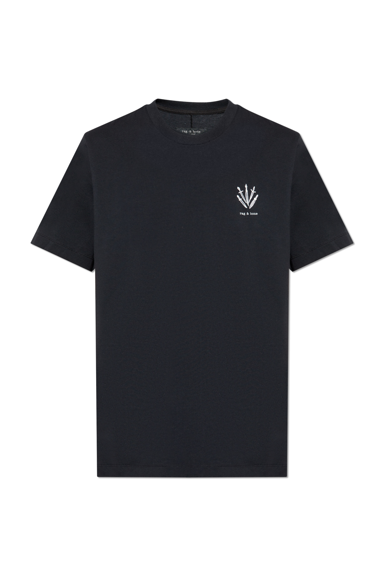 Rag & Bone Bawełniany T-shirt Z Logo, Mężczyźni, Czarny