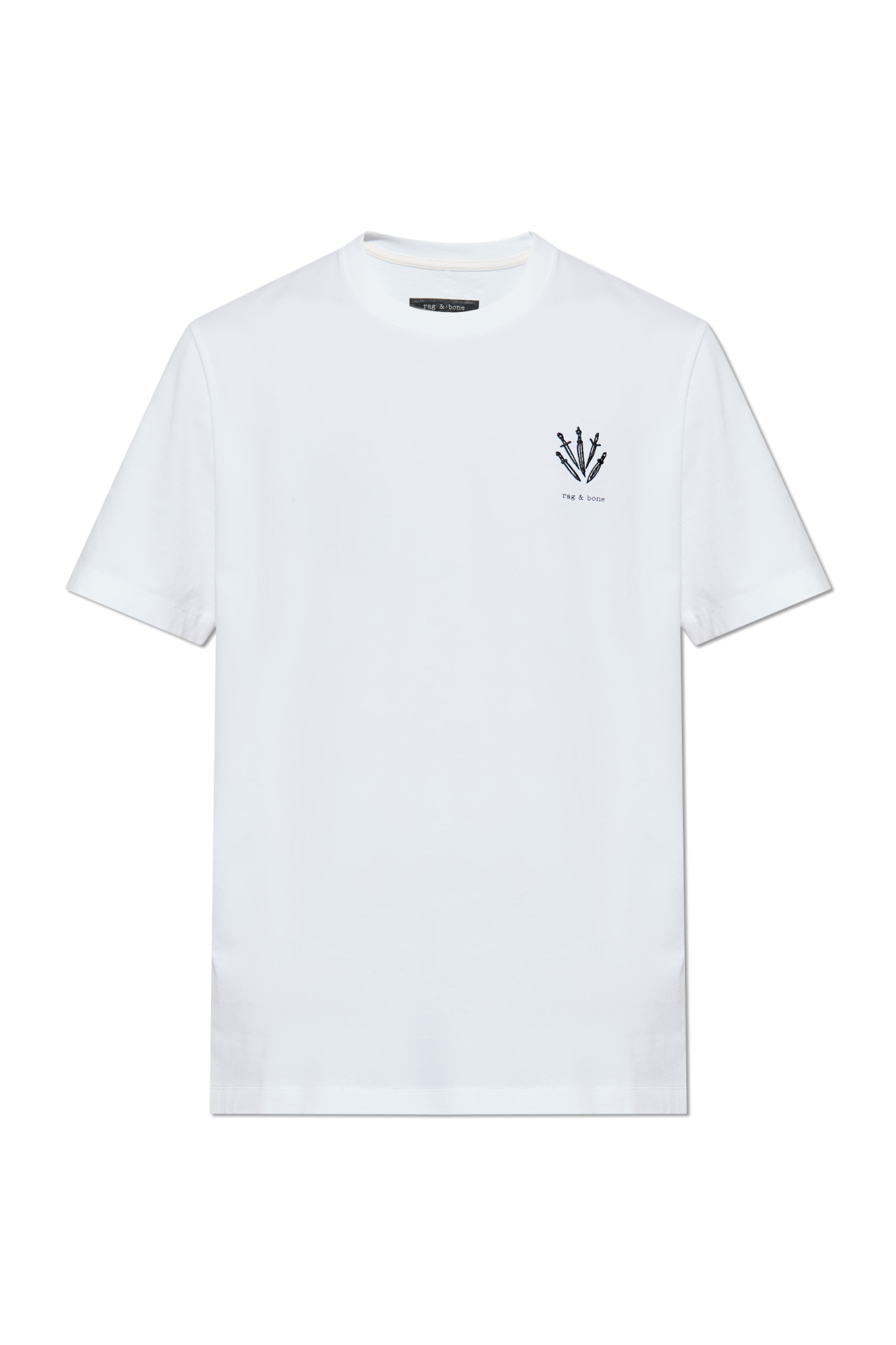 Rag & Bone Bawełniany T-shirt Z Logo, Mężczyźni, Biały