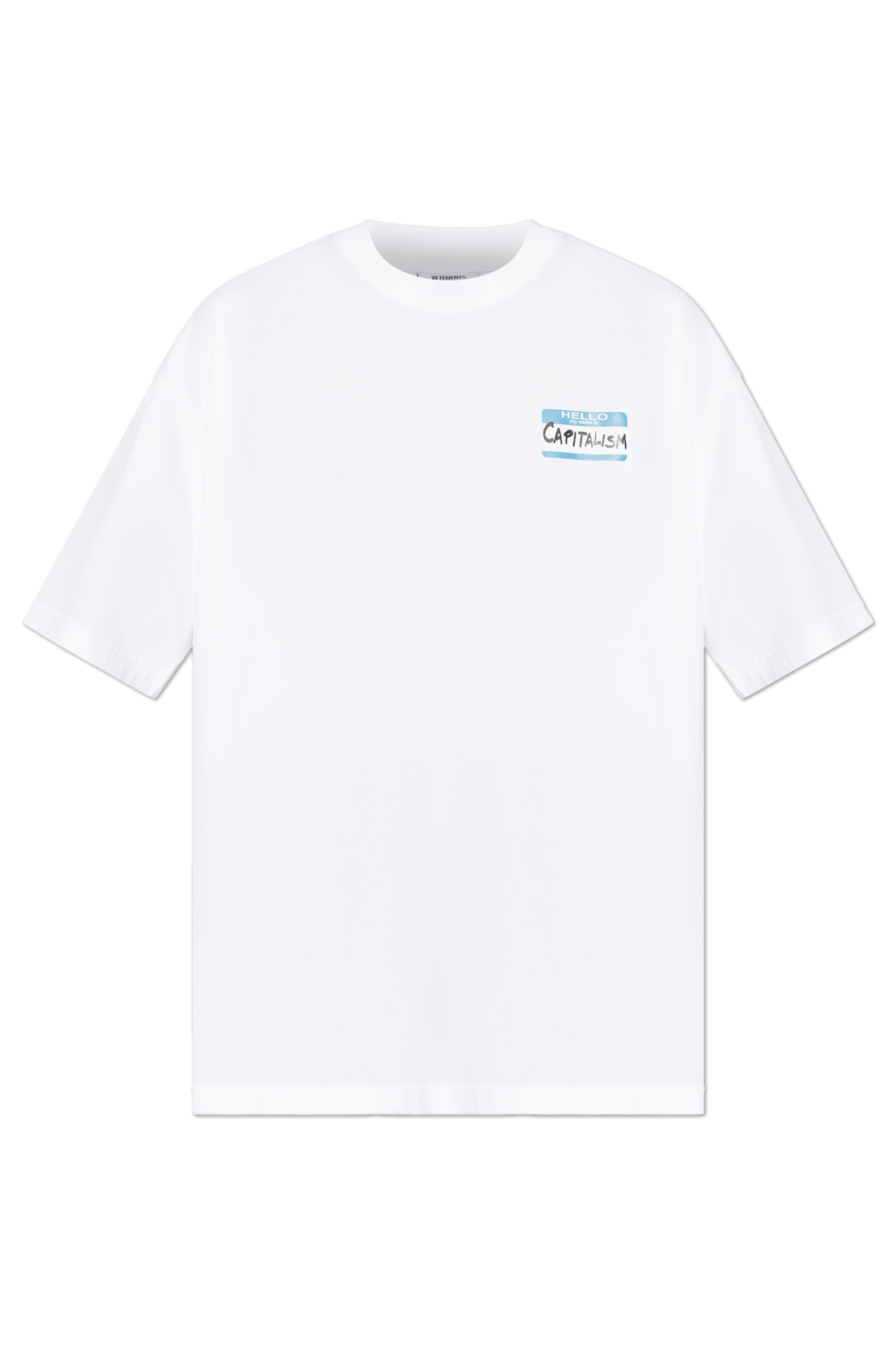 VETEMENTS T-shirt Z Nadrukiem, Mężczyźni, Biały