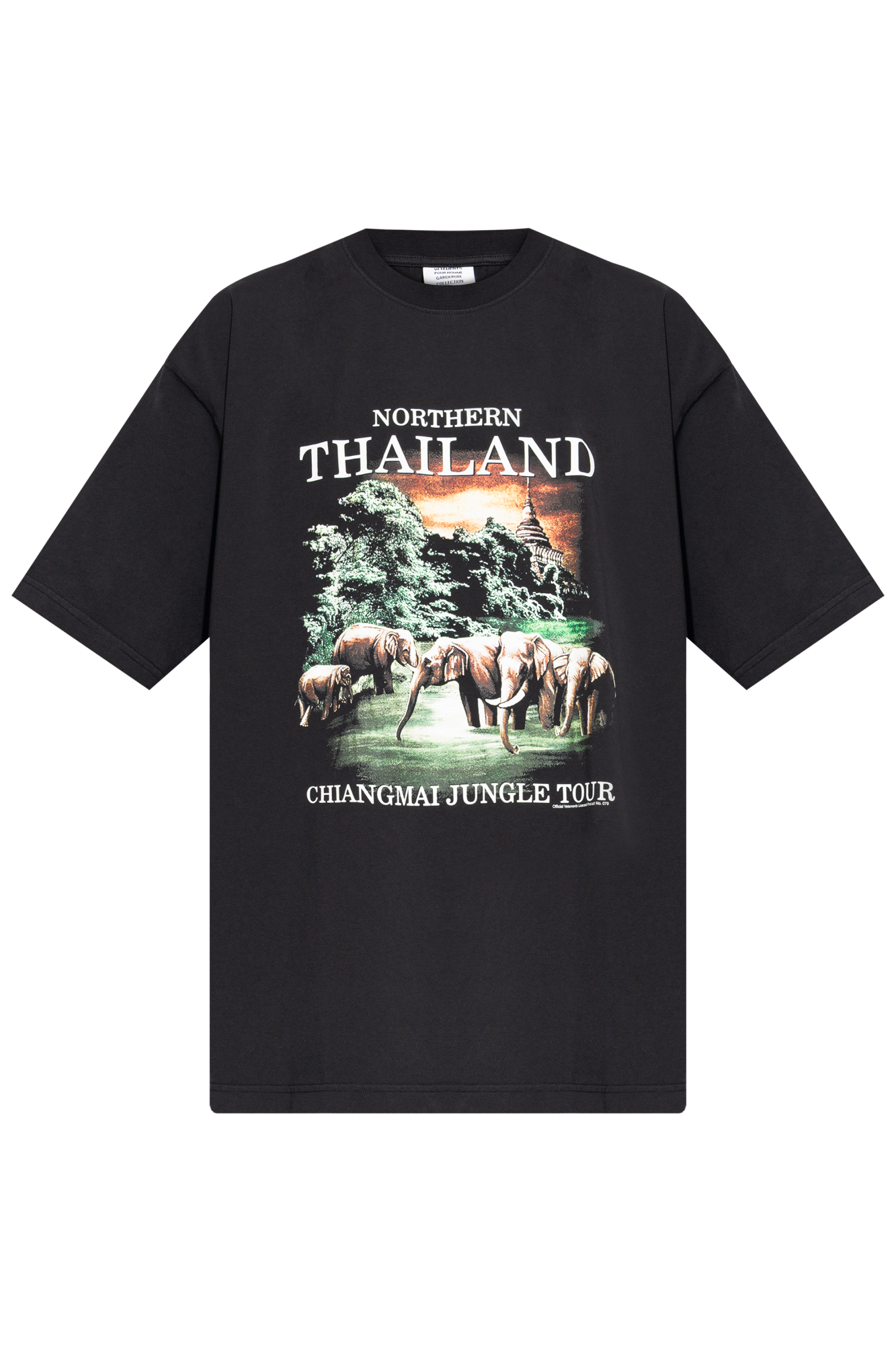 VETEMENTS T-shirt Z Nadrukiem, Mężczyźni, Czarny