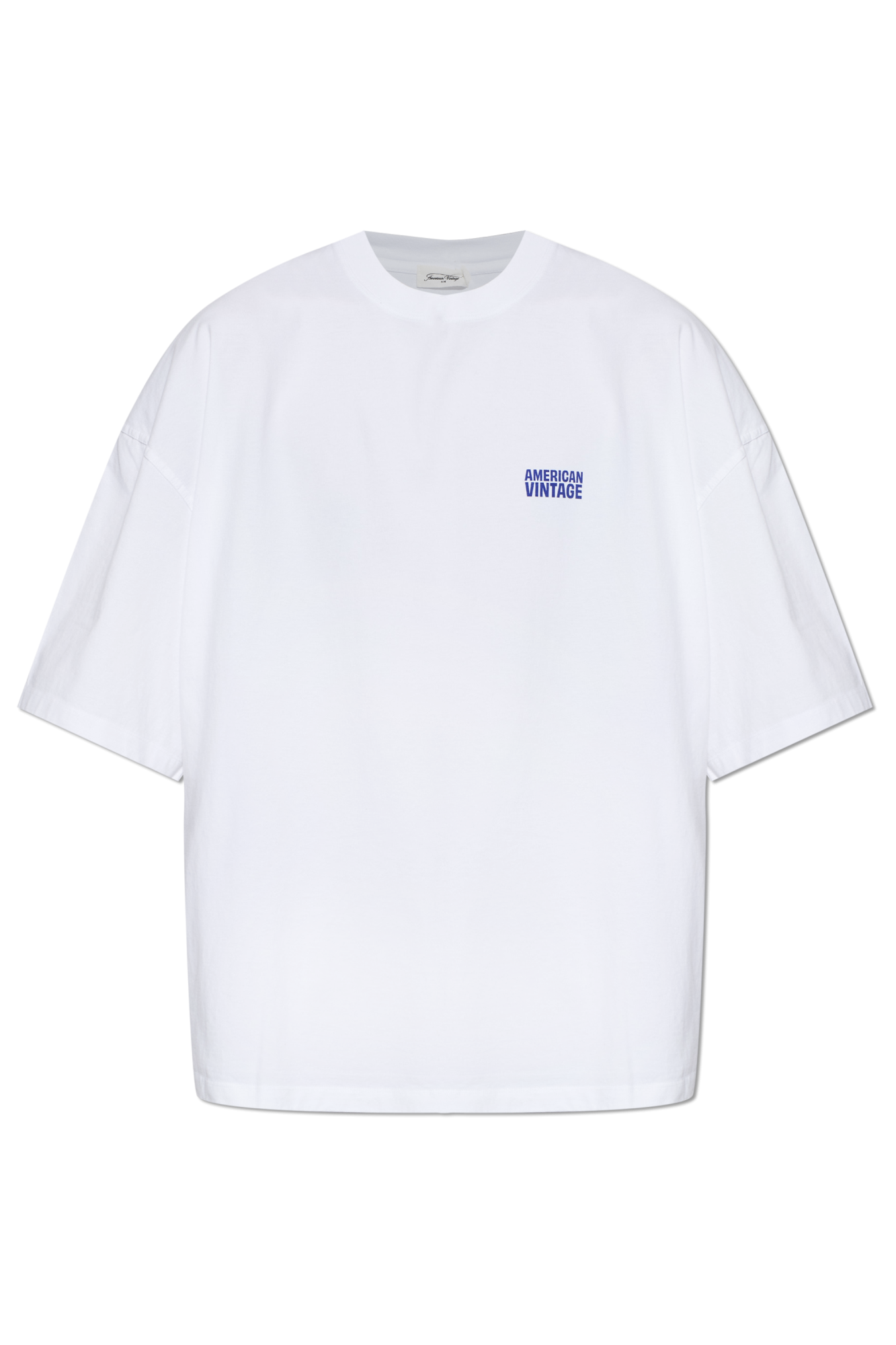 American Vintage T-shirt Z Nadrukowanym Logo, Mężczyźni, Biały
