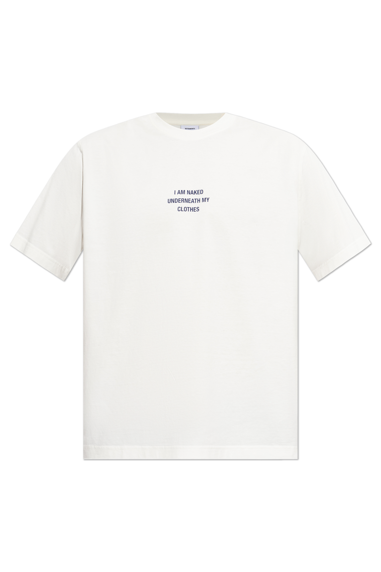 VETEMENTS T-shirt Z Nadrukiem, Mężczyźni, Biały