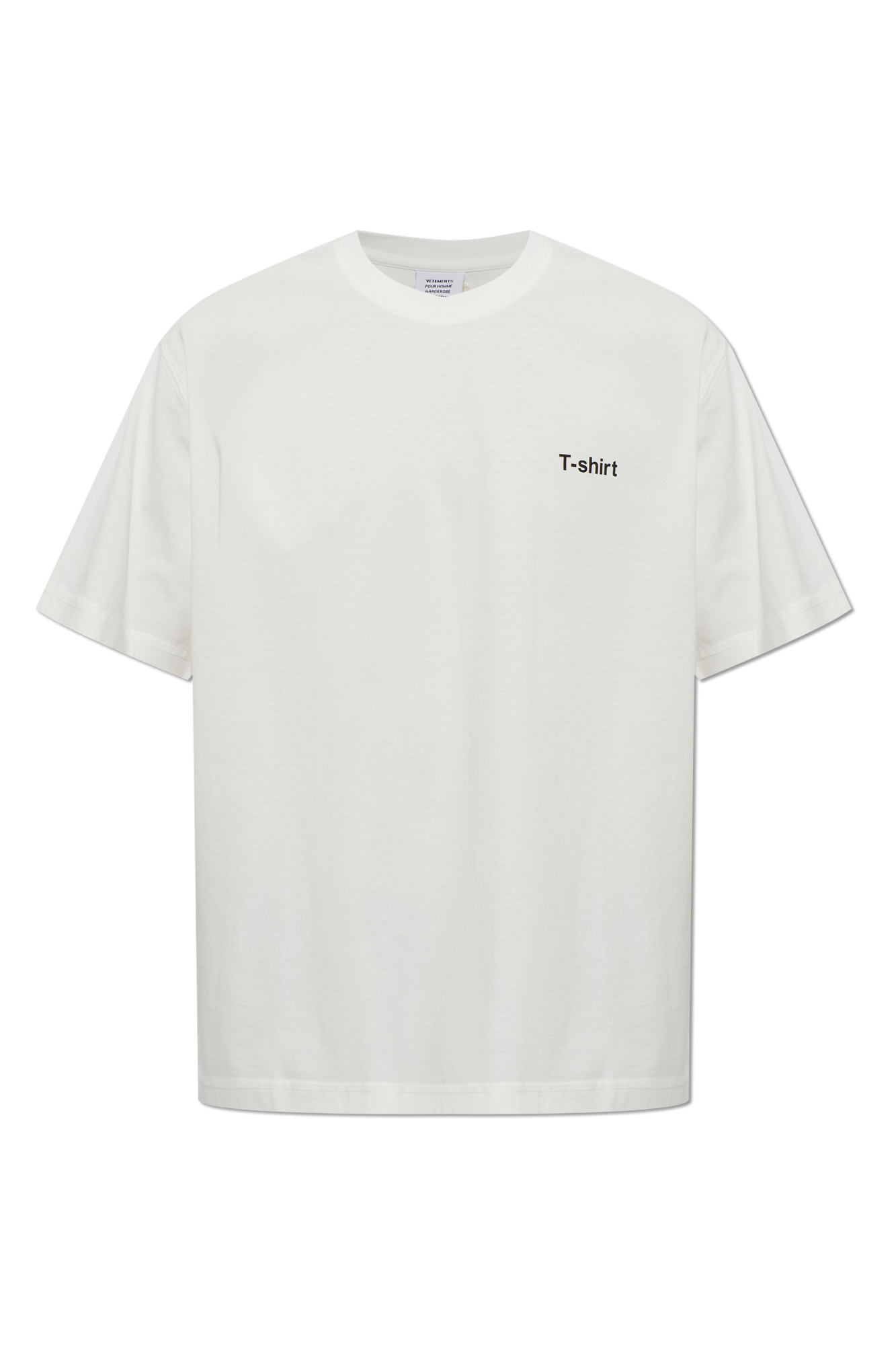 VETEMENTS T-shirt Z Nadrukiem, Mężczyźni, Biały