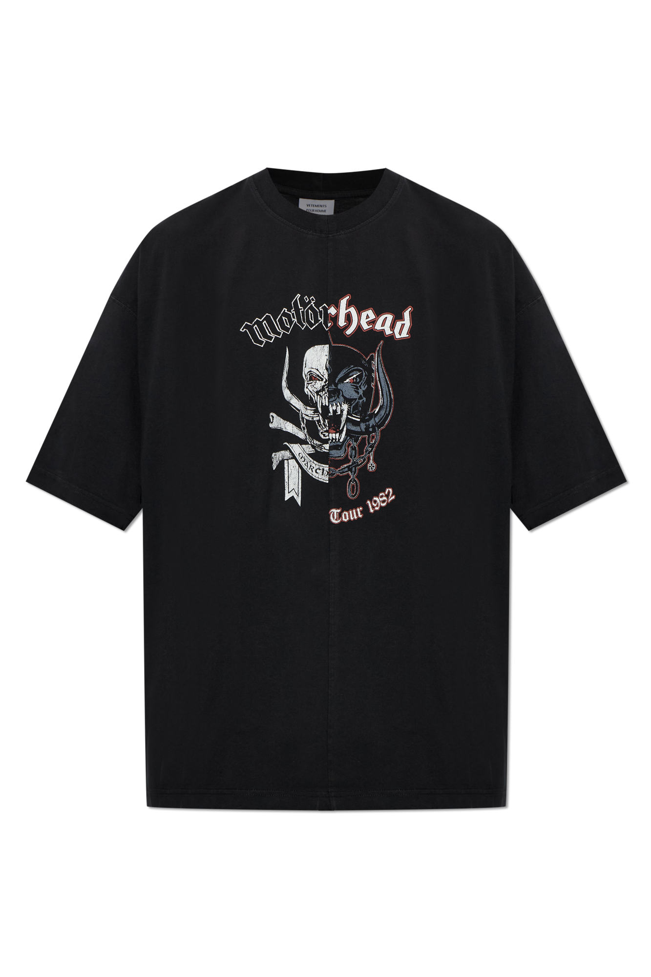 VETEMENTS T-shirt Z Nadrukiem, Mężczyźni, Czarny