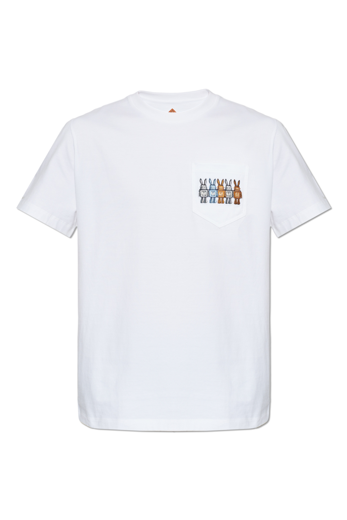 MCM Bawełniany T-shirt Z Kieszenią, Mężczyźni, Biały