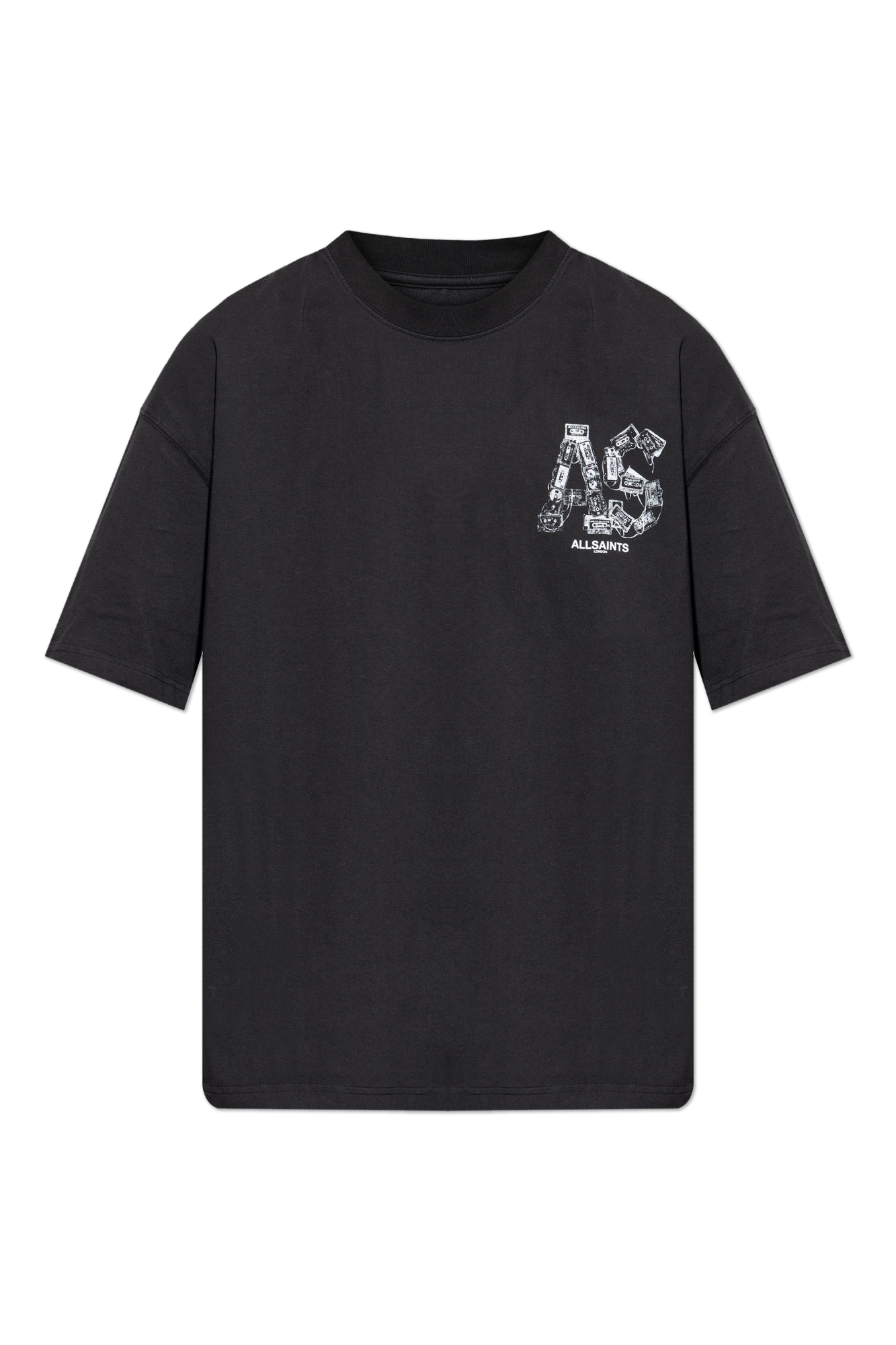 AllSaints T-shirt ‘Mixtape’, Mężczyźni, Czarny
