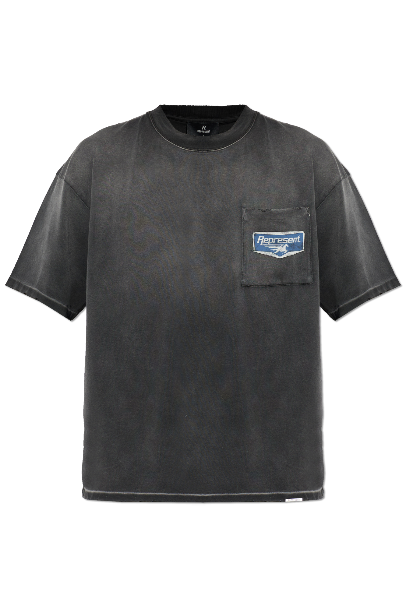 Represent T-shirt Z Efektem `vintage`, Mężczyźni, Szary