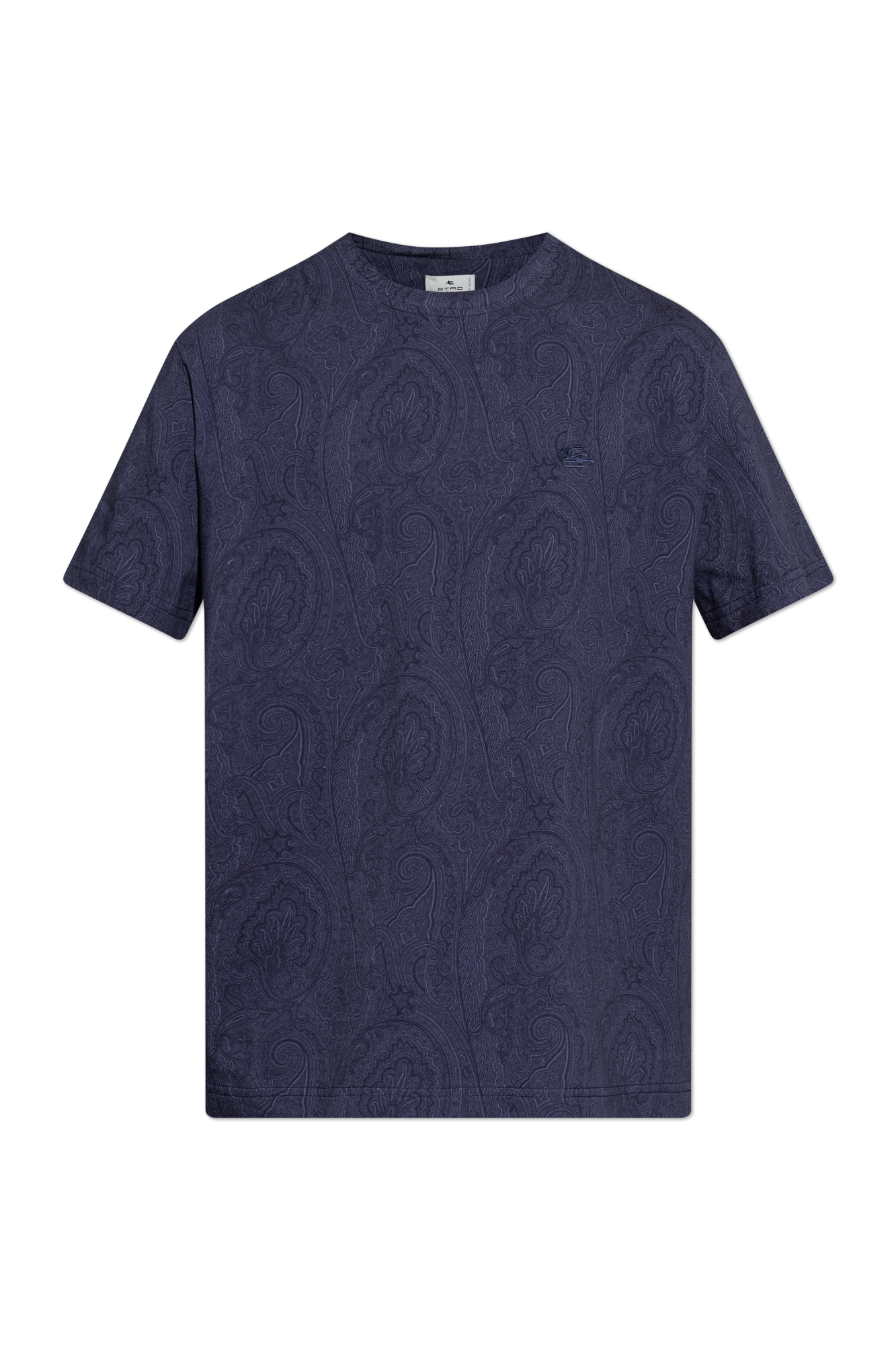 Etro T-shirt Z Okrągłym Dekoltem, Mężczyźni, Granatowy