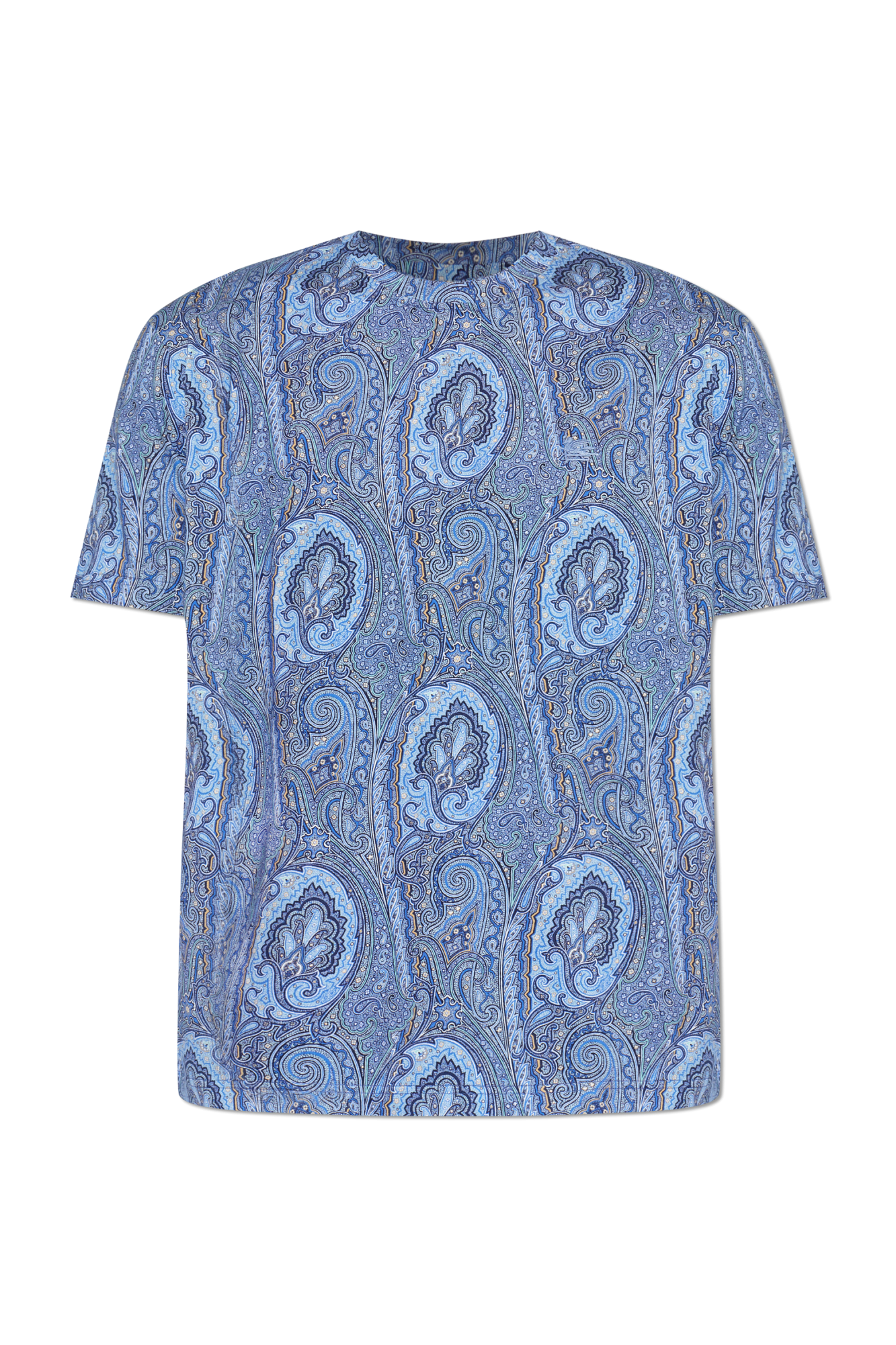 Etro T-shirt Ze Wzorem, Mężczyźni, Niebieski