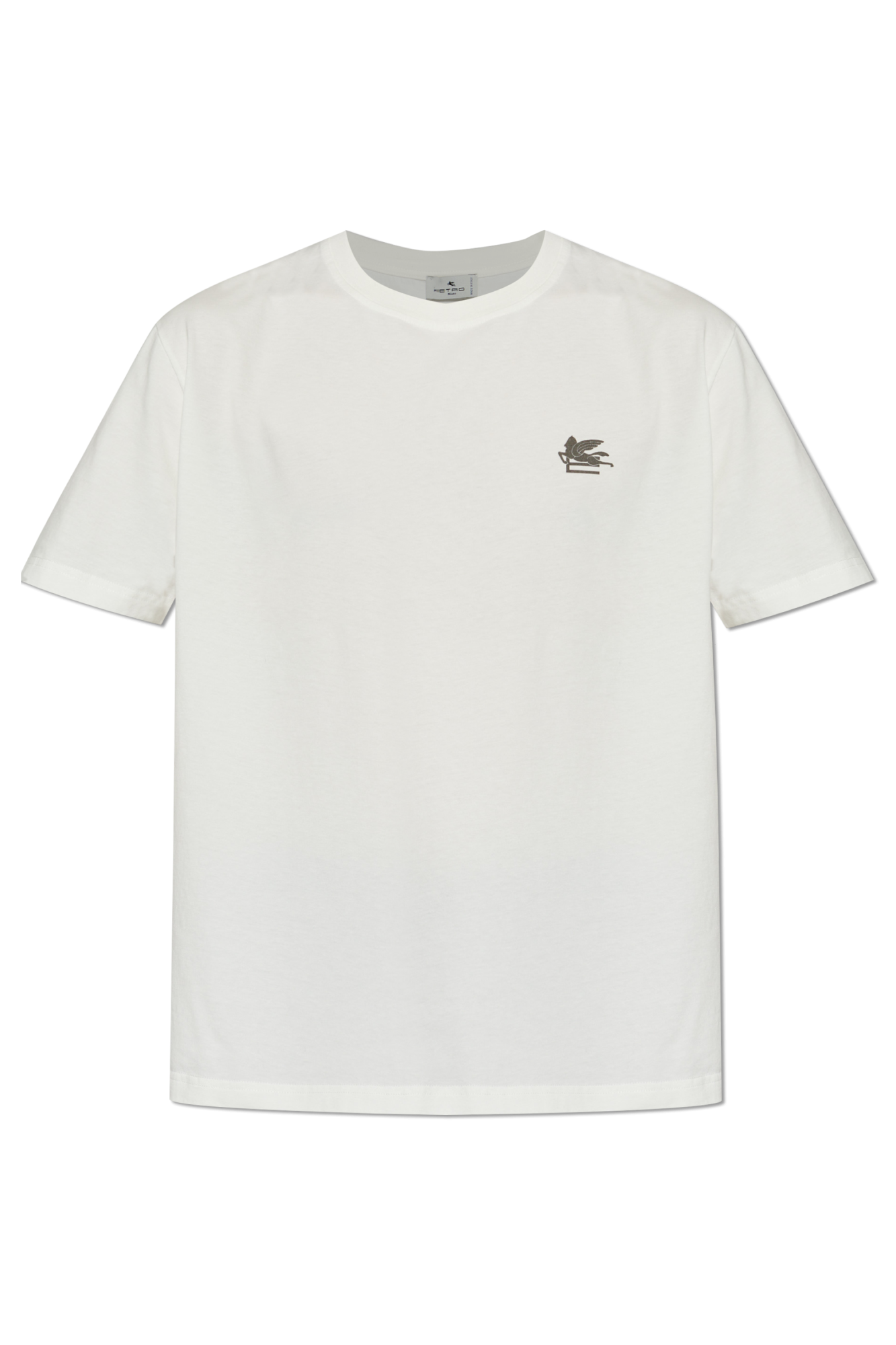 Etro T-shirt Z Logo, Mężczyźni, Biały