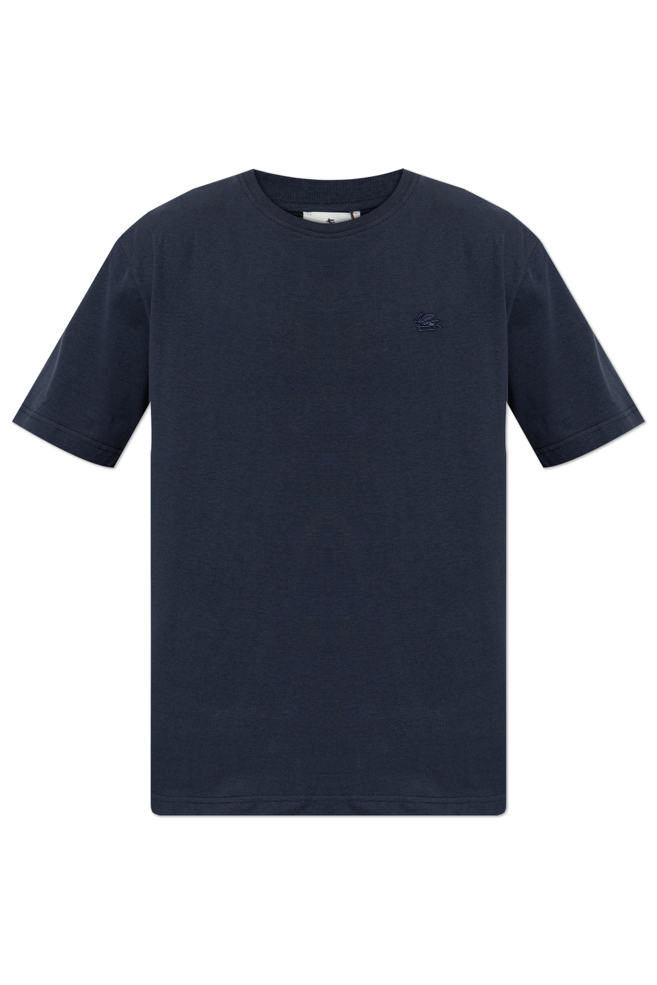 Etro T-shirt Z Naszywką Logo, Mężczyźni, Granatowy