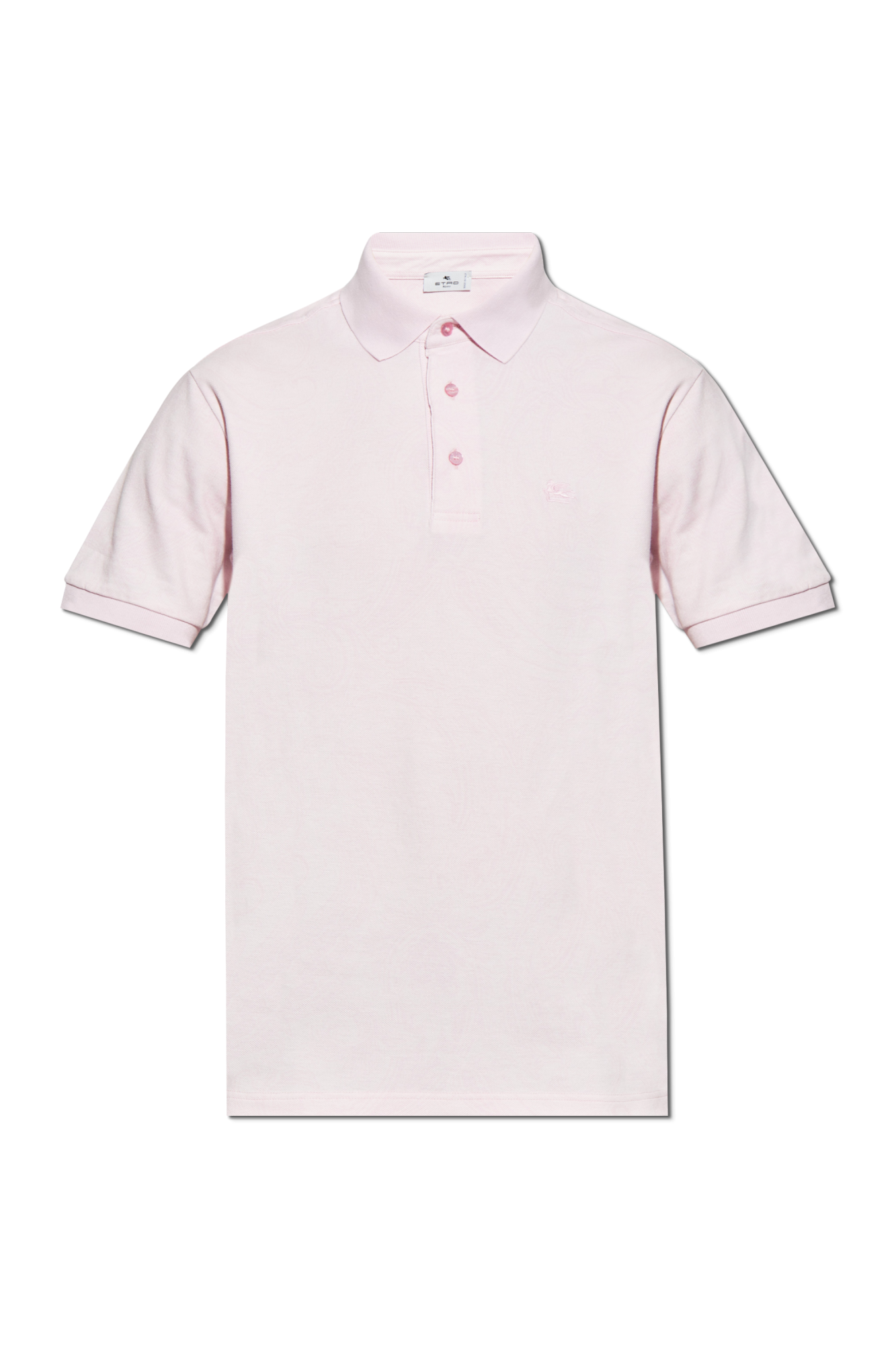 Etro Bawełniane Polo Z Logo, Mężczyźni, Różowy