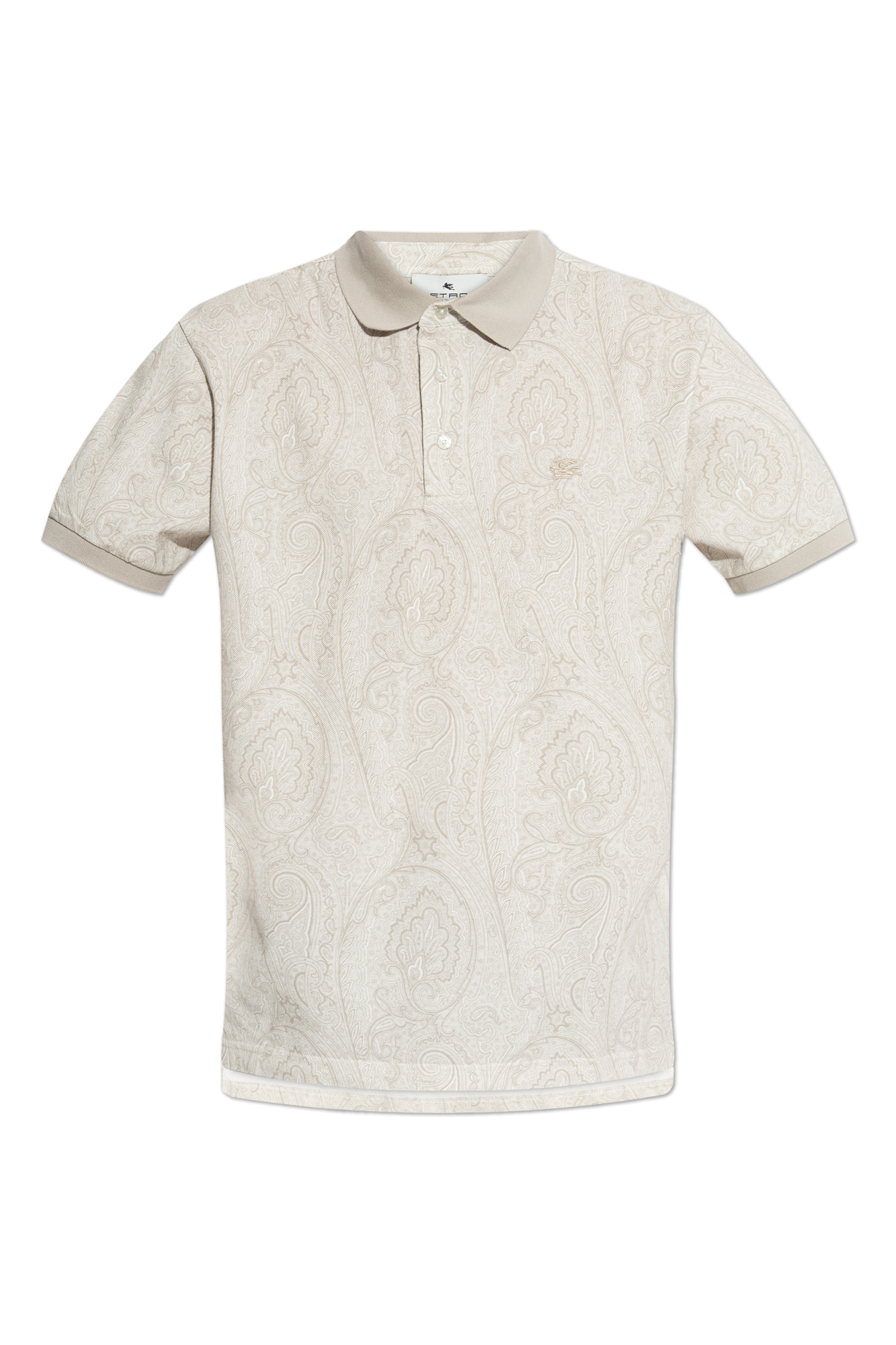 Etro Polo Z Naszywką Logo, Mężczyźni, Kremowy