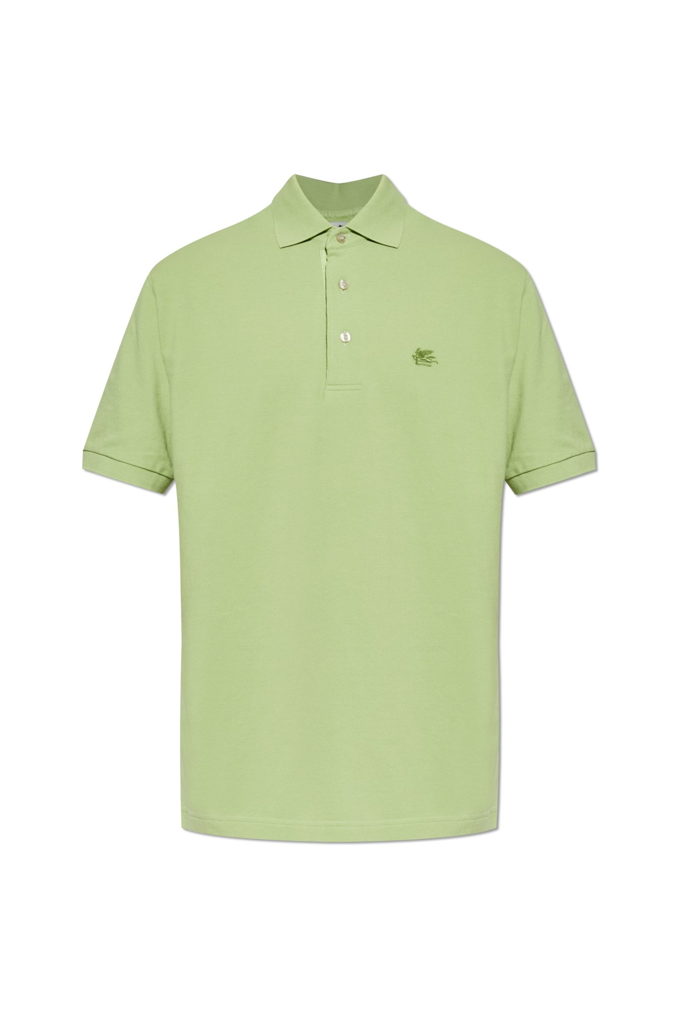 Etro Bawełniane Polo, Mężczyźni, Zielony
