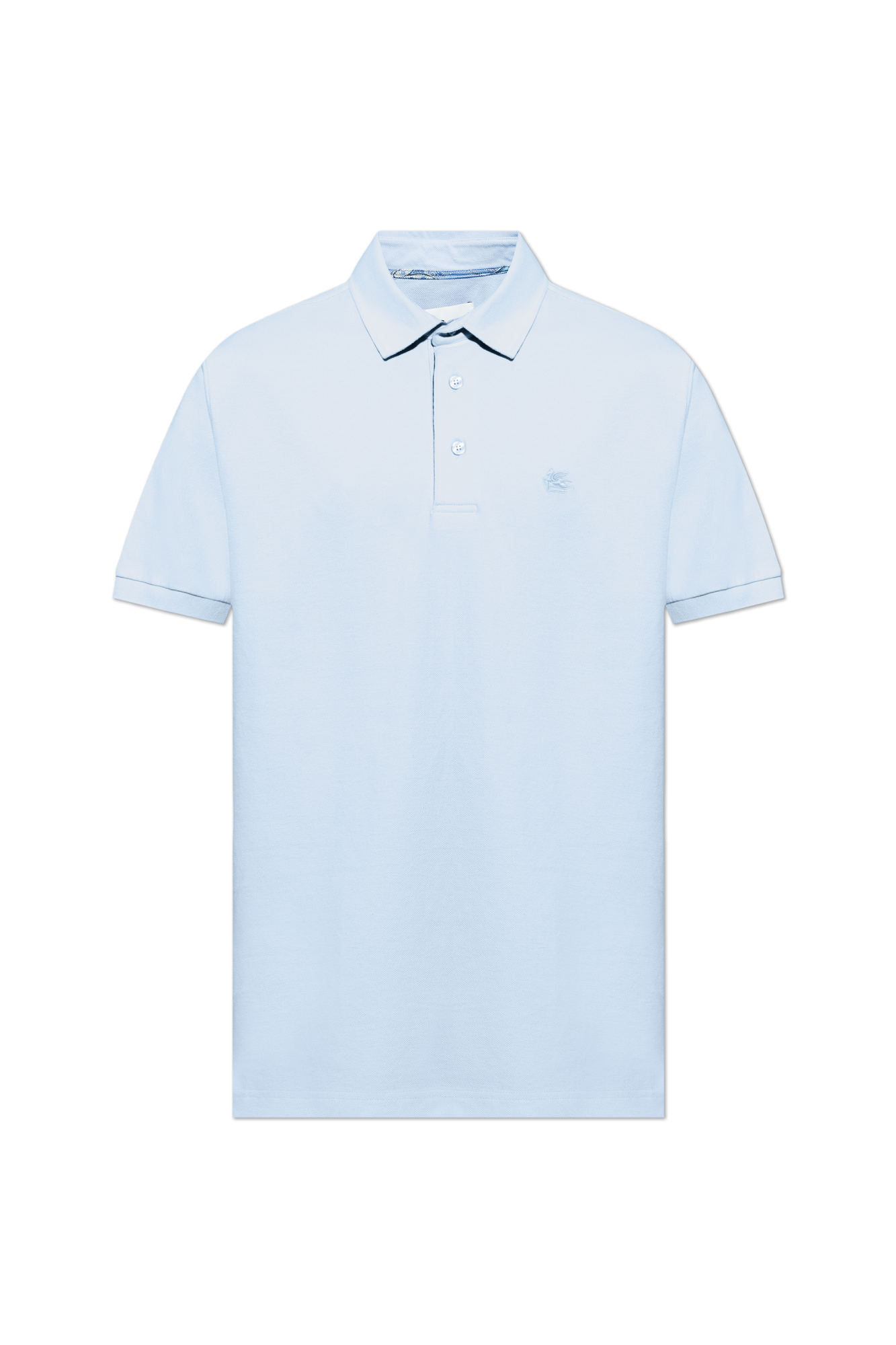 Etro Polo Z Wyszytym Logo, Mężczyźni, Jasnoniebieski