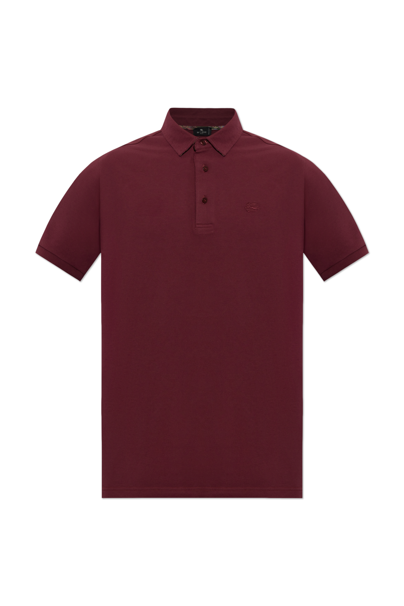 Etro Polo Z Wyszytym Logo, Mężczyźni, Bordo