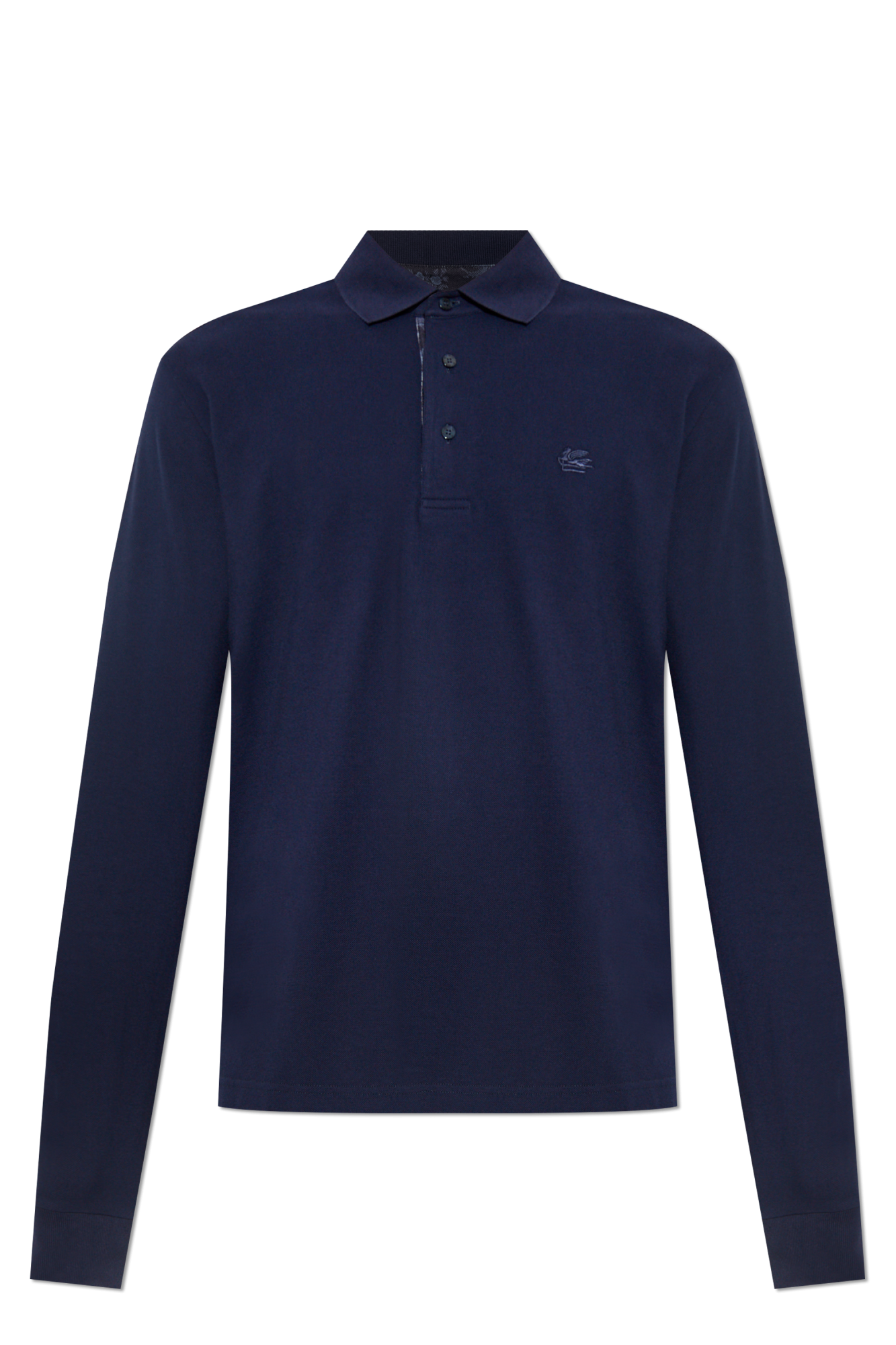 Etro Polo Z Logo, Mężczyźni, Granatowy