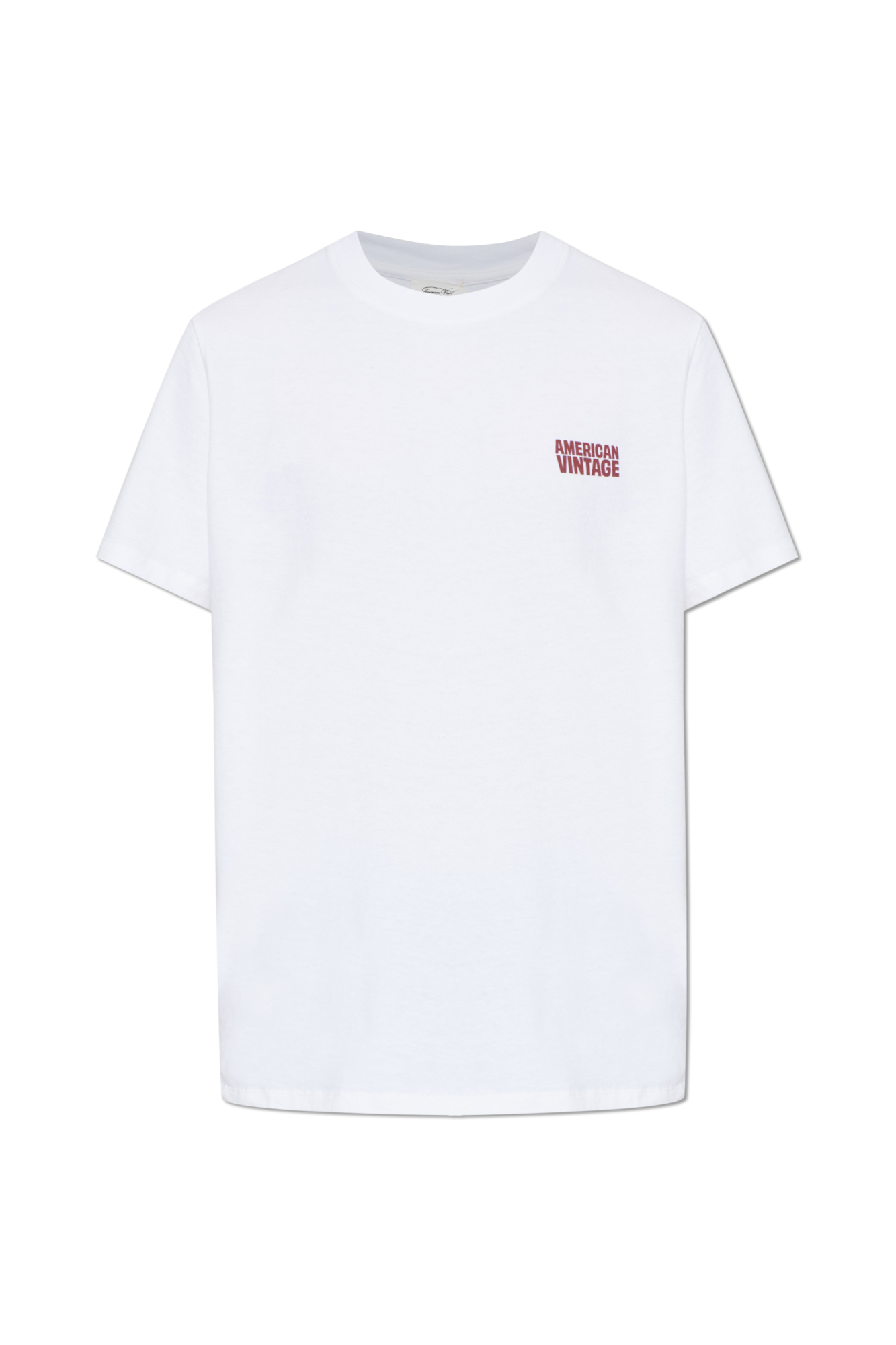 American Vintage T-shirt Z Nadrukowanym Logo, Mężczyźni, Biały