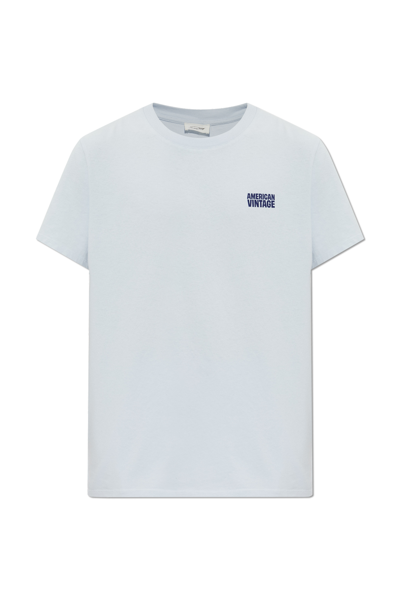 American Vintage T-shirt Z Nadrukowanym Logo, Mężczyźni, Niebieski
