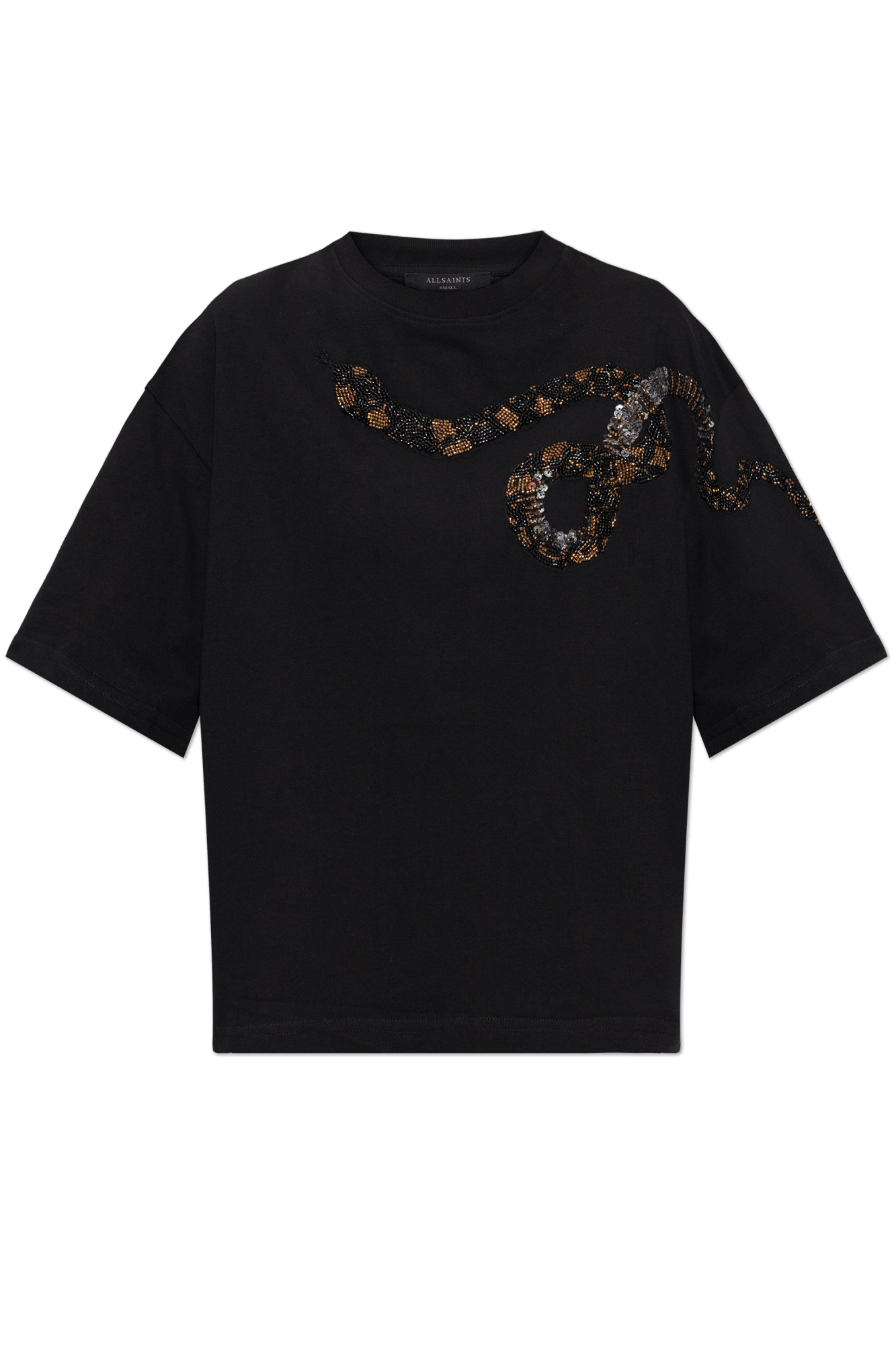 AllSaints T-shirt `Ouros`, Kobiety, Czarny