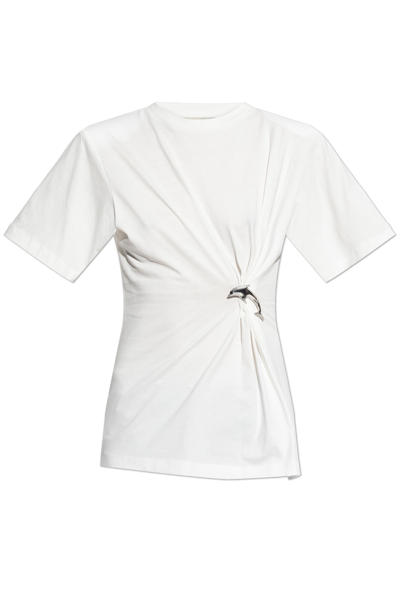 Blumarine T-shirt Z Aplikacją, Kobiety, Biały